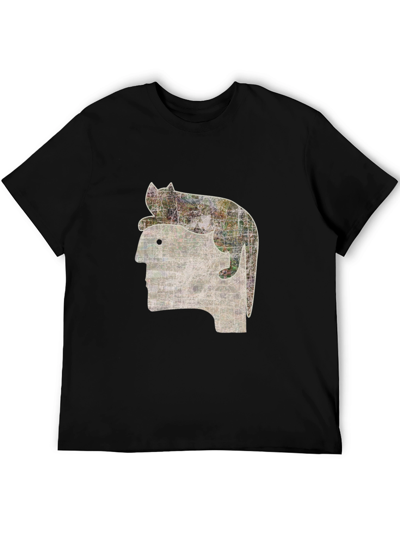 Black Cat on Head Graphic Tee - Quirky Unisex T-Shirt view 5