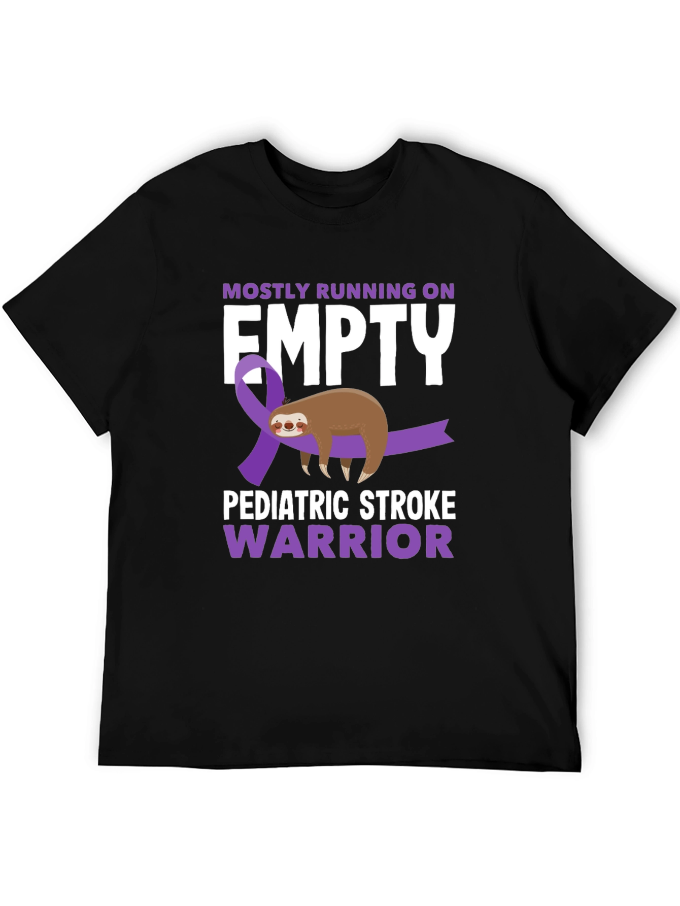 Black Pediatric Stroke Warrior T-Shirt view 5