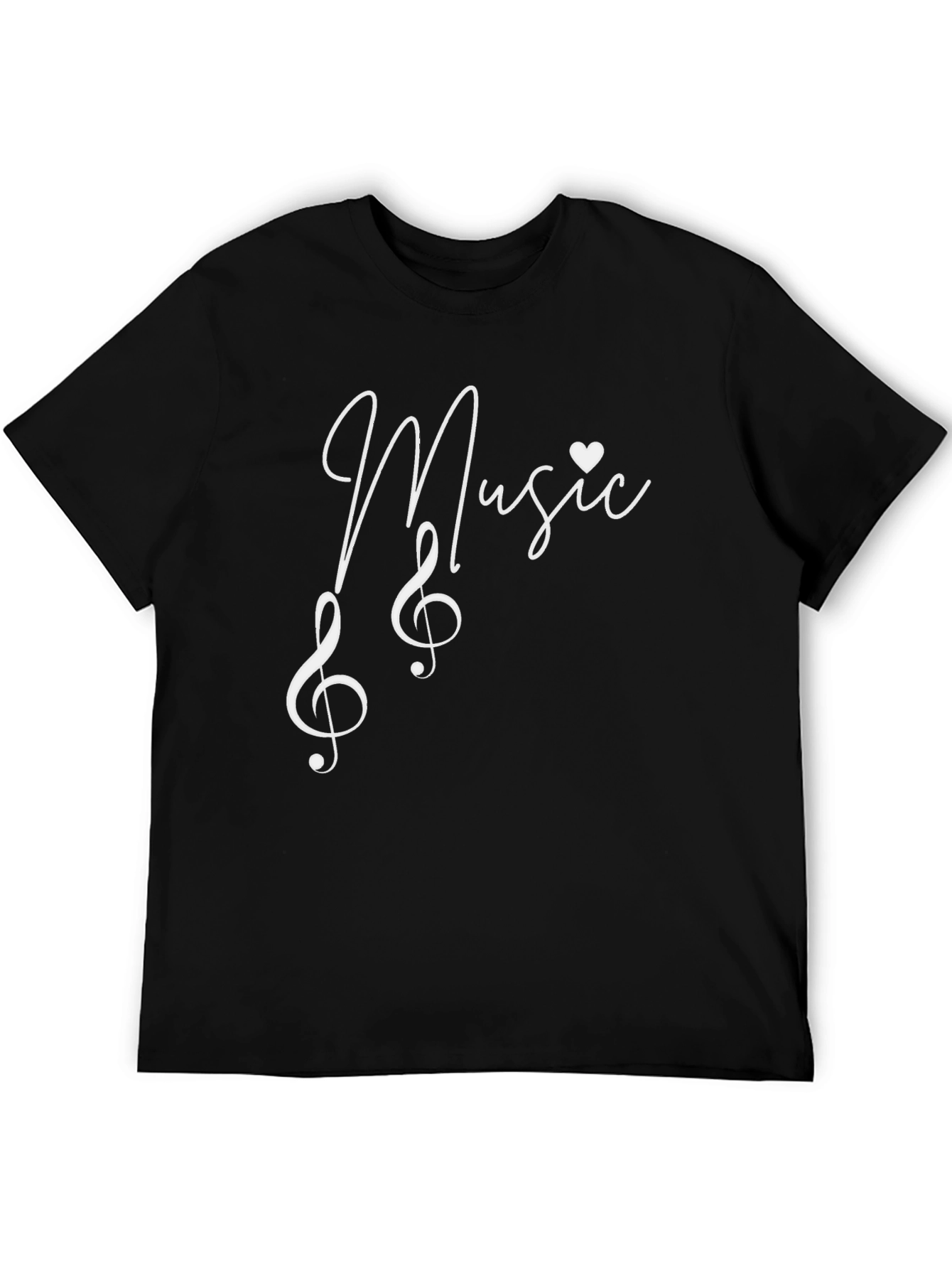 Black Music Heartbeat T-Shirt - Classic Tee for Musicians view 5