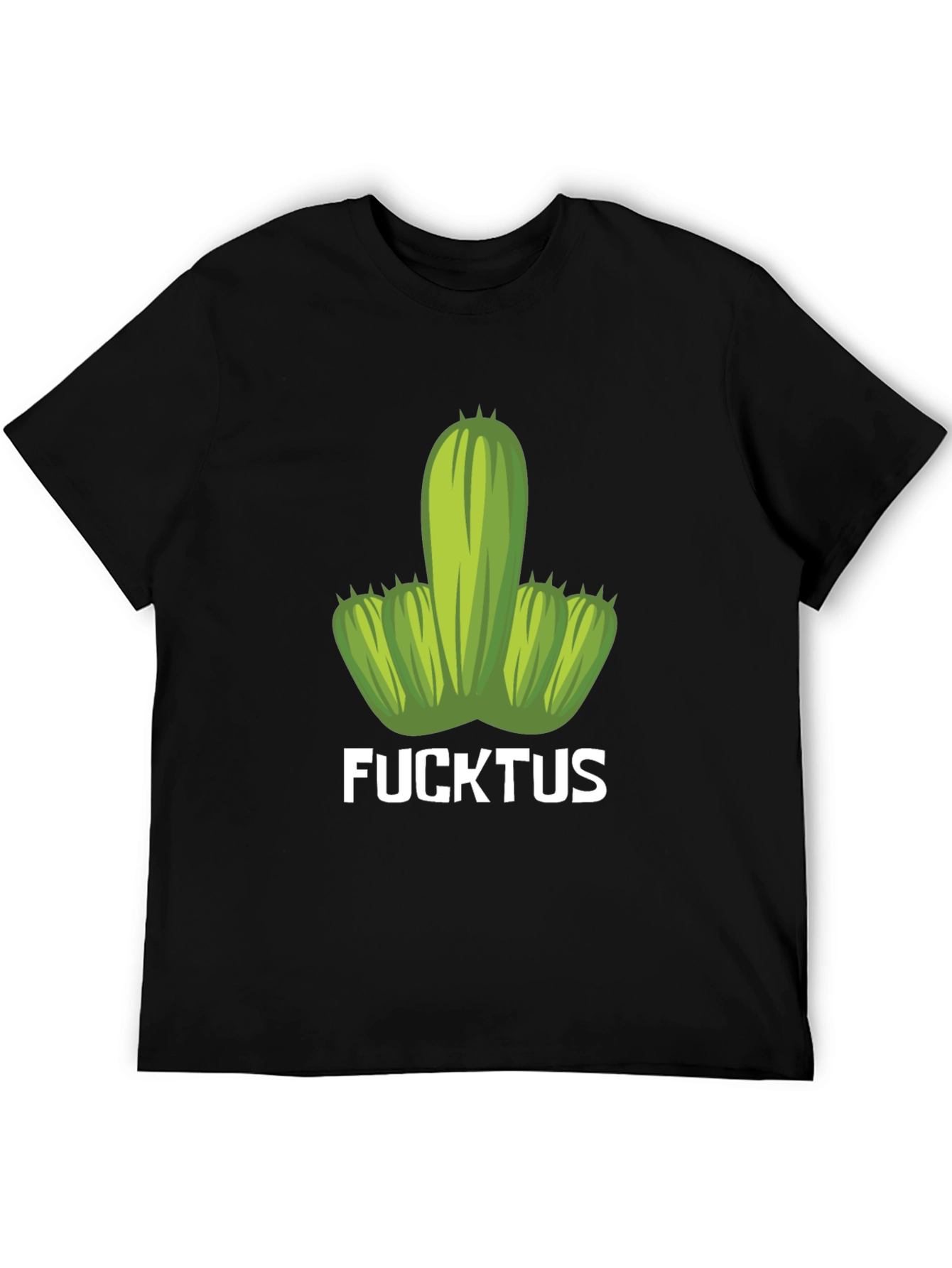 Black Funny Cactus T-Shirt - Adult Humor Novelty Tee view 5