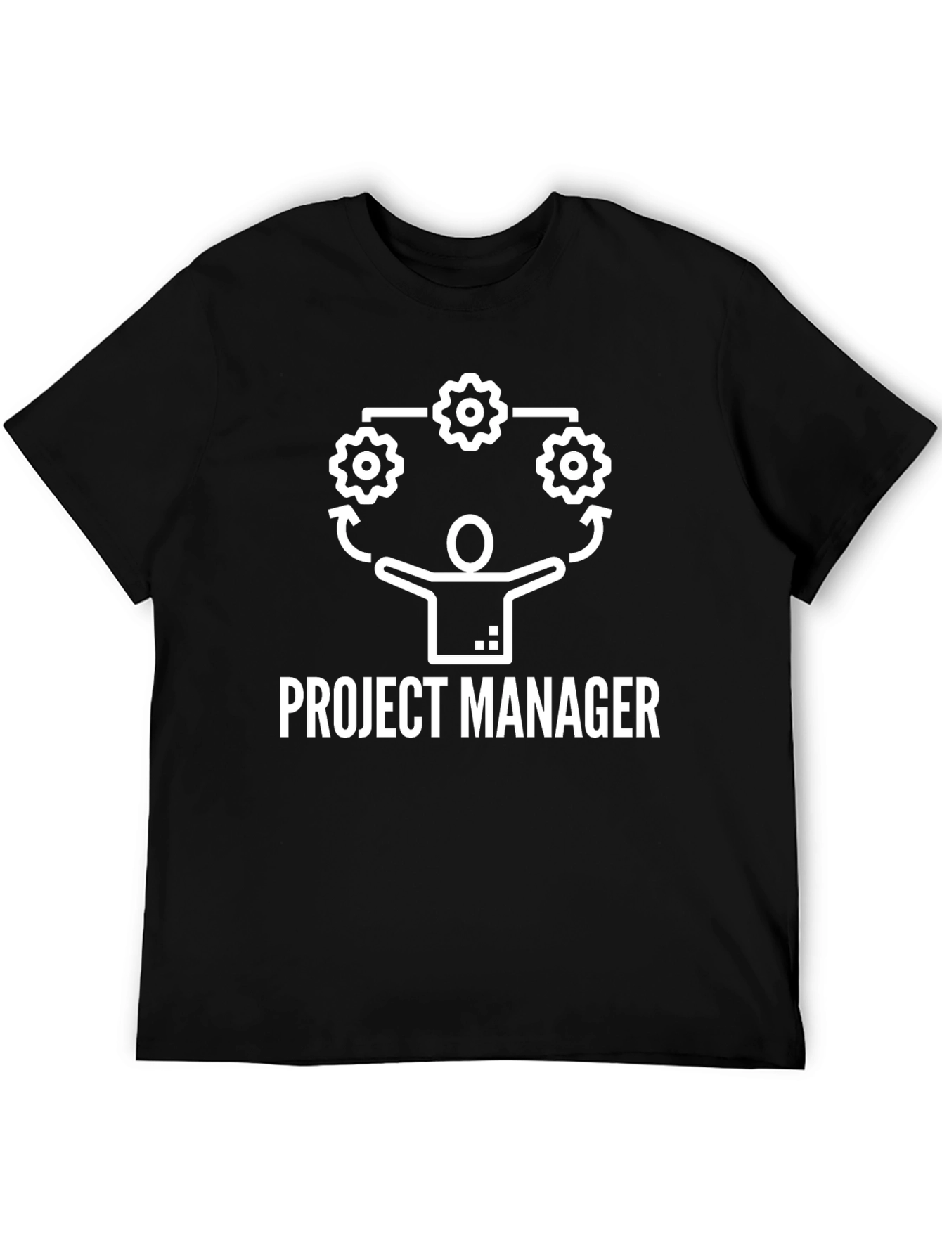 Black Project Manager Graphic Tee - Black Cotton Blend view 5