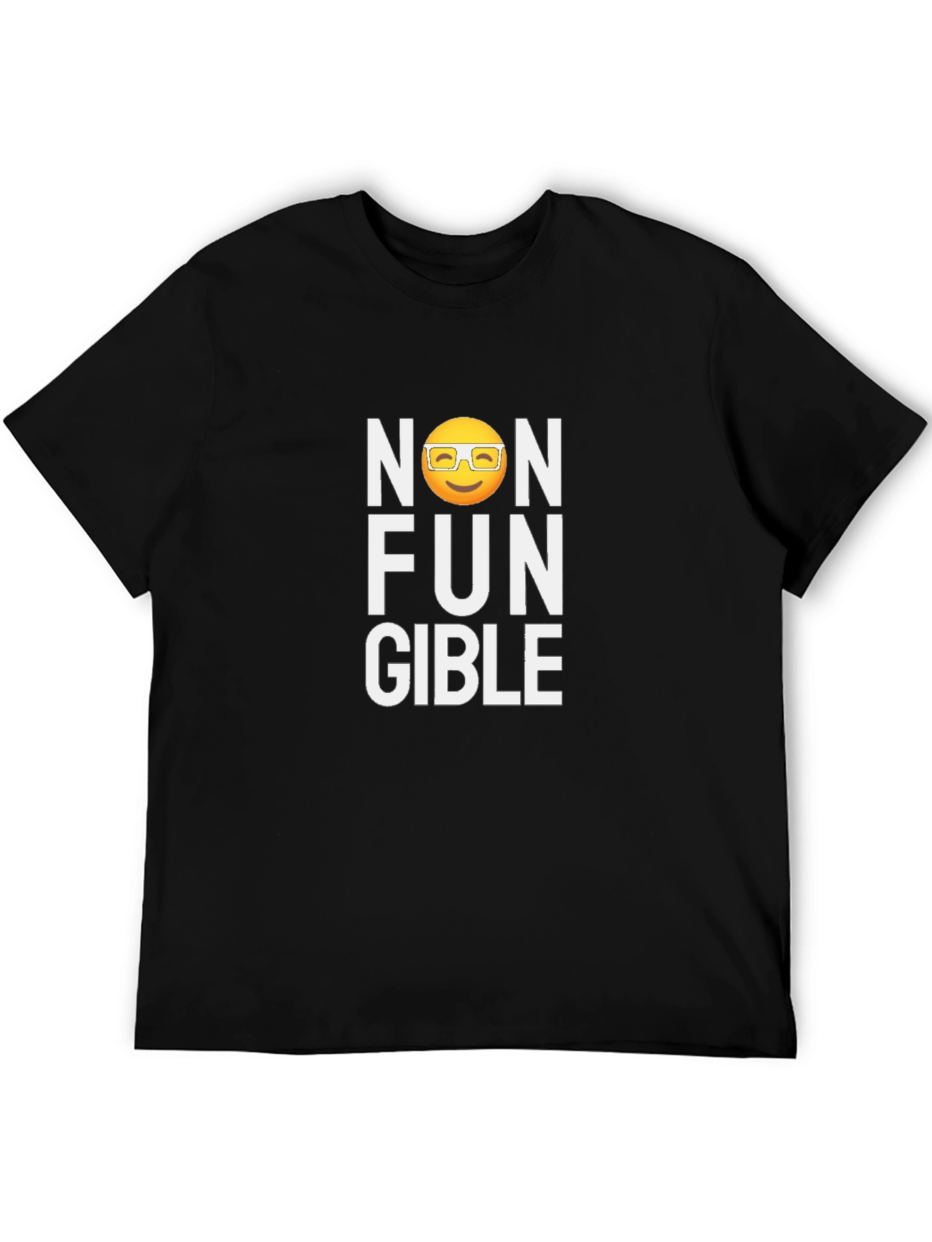 Black Non Fungible Emoji Graphic Tee view 5