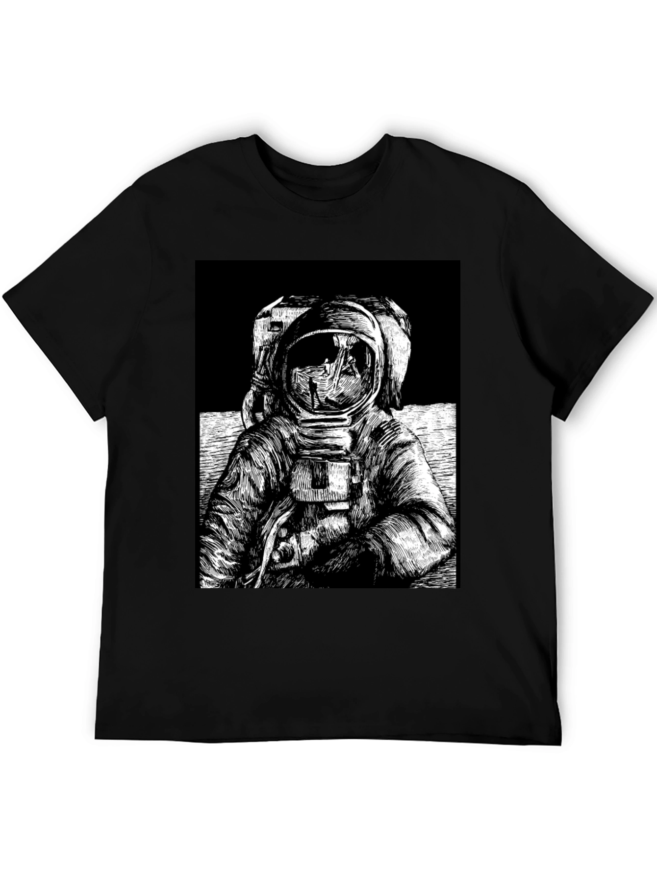 Black Astronaut Graphic Tee - Space Explorer T-Shirt view 5