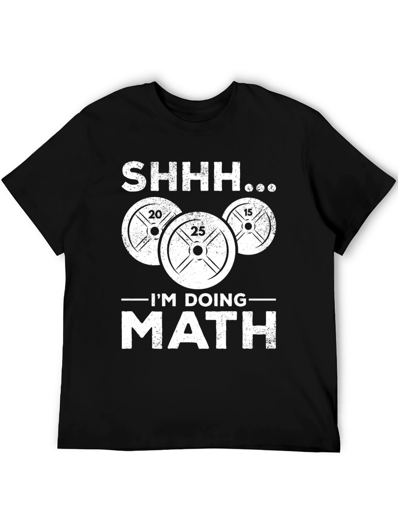 Black Funny Gym Math Workout T-Shirt view 5