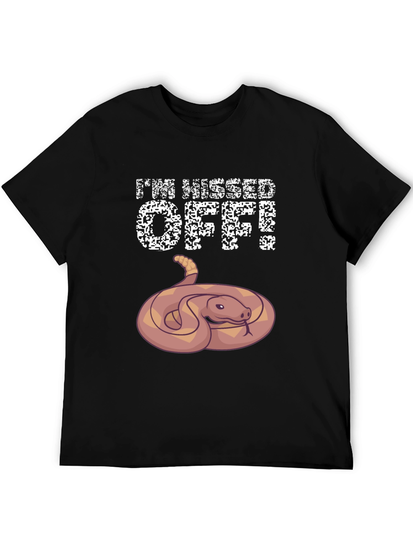 Black Hissed Off Snake Graphic Tee view 5