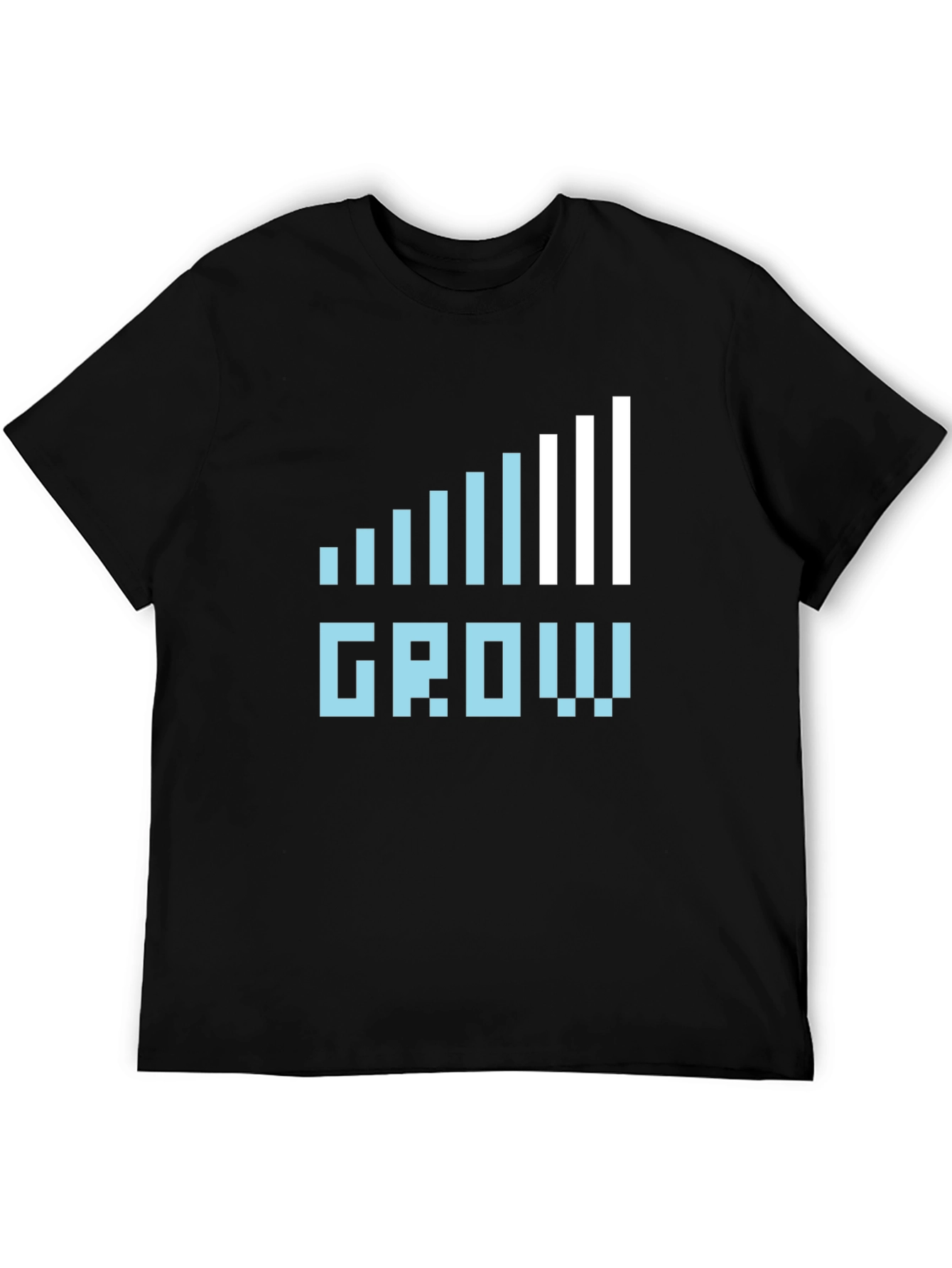 Black Grow Graphic Tee - Black Casual Cotton T-Shirt view 5