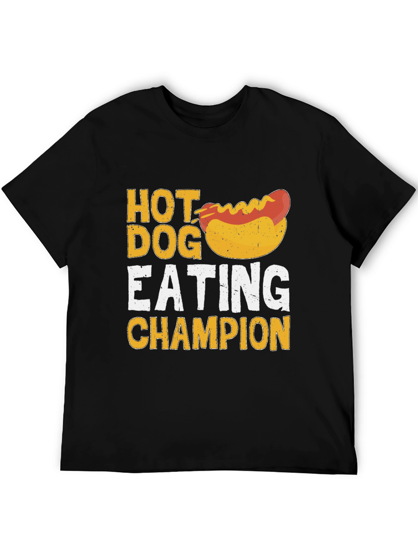 Black Hot Dog Eating Champion Graphic T-Shirt view 5