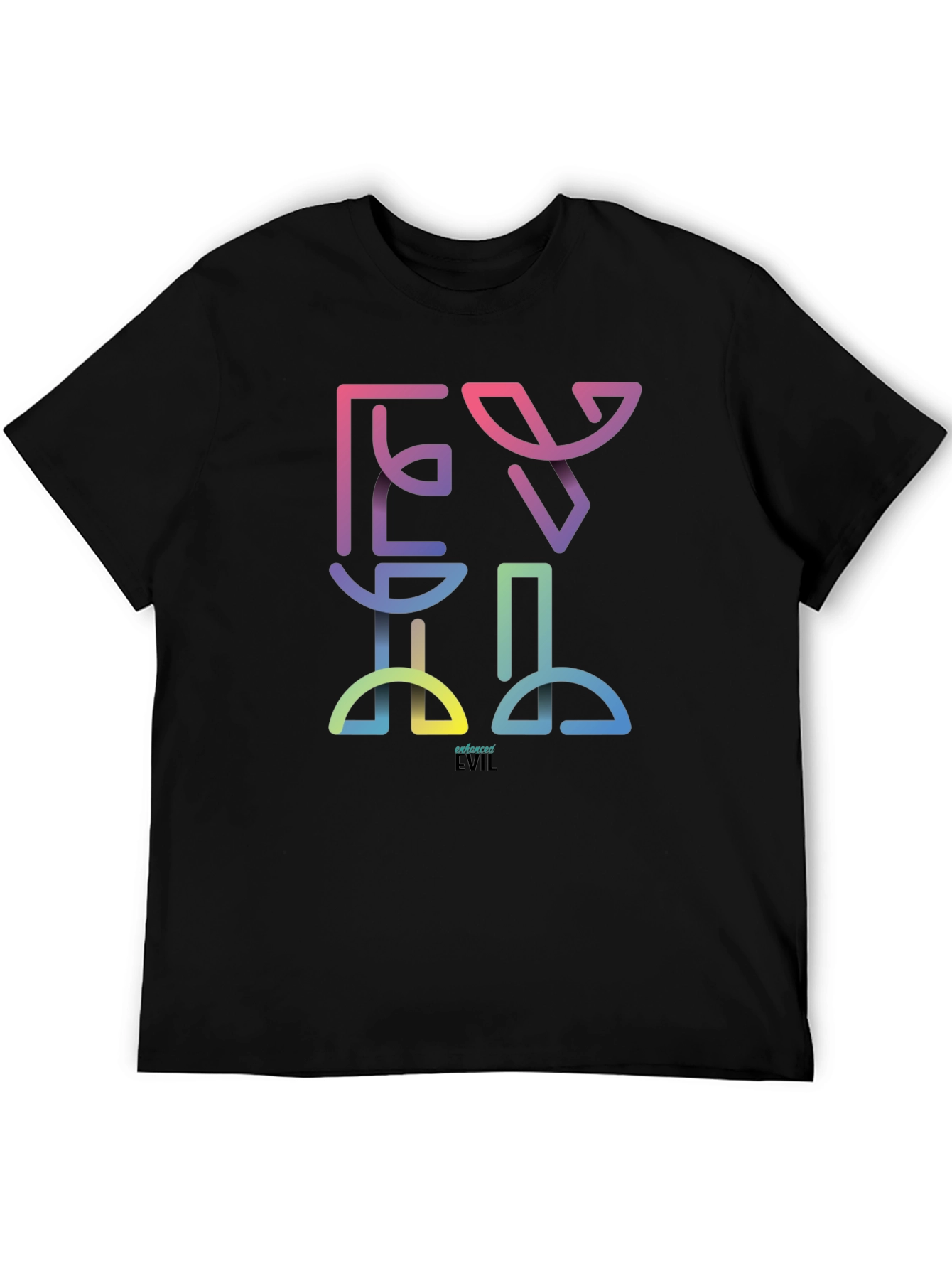 Black Enhanced Evil Rainbow T-Shirt view 5