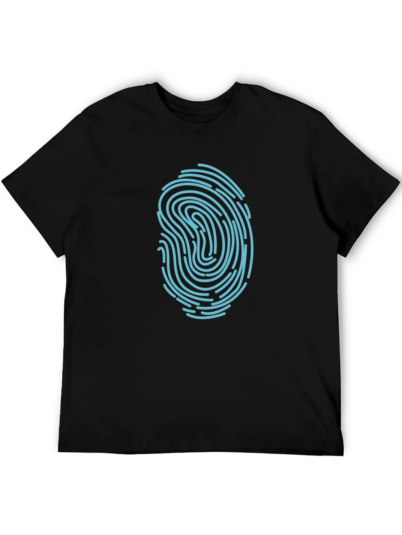 Black Fingerprint Graphic Black T-Shirt view 5