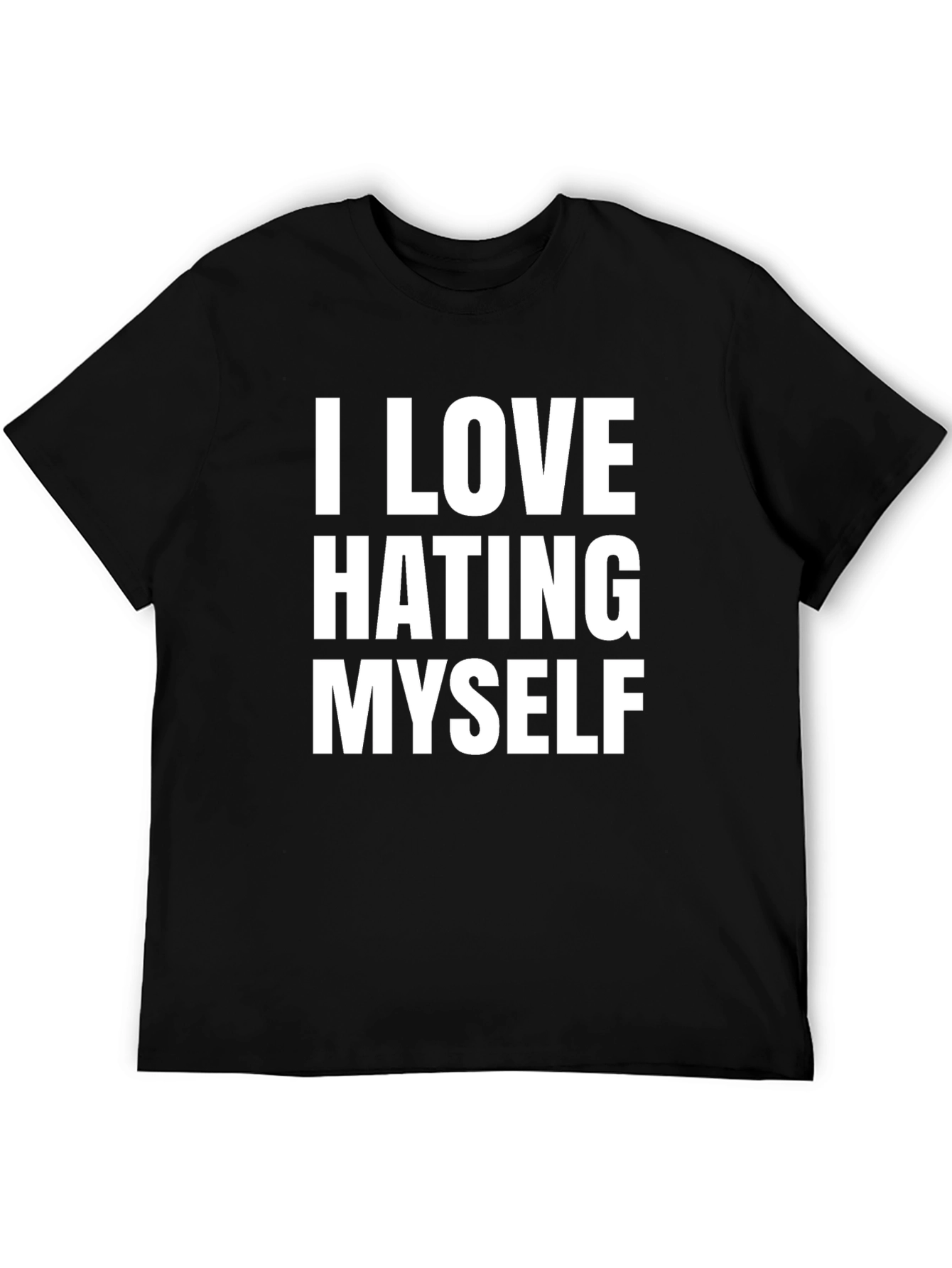 Black I Love Hating Myself Graphic Tee view 5