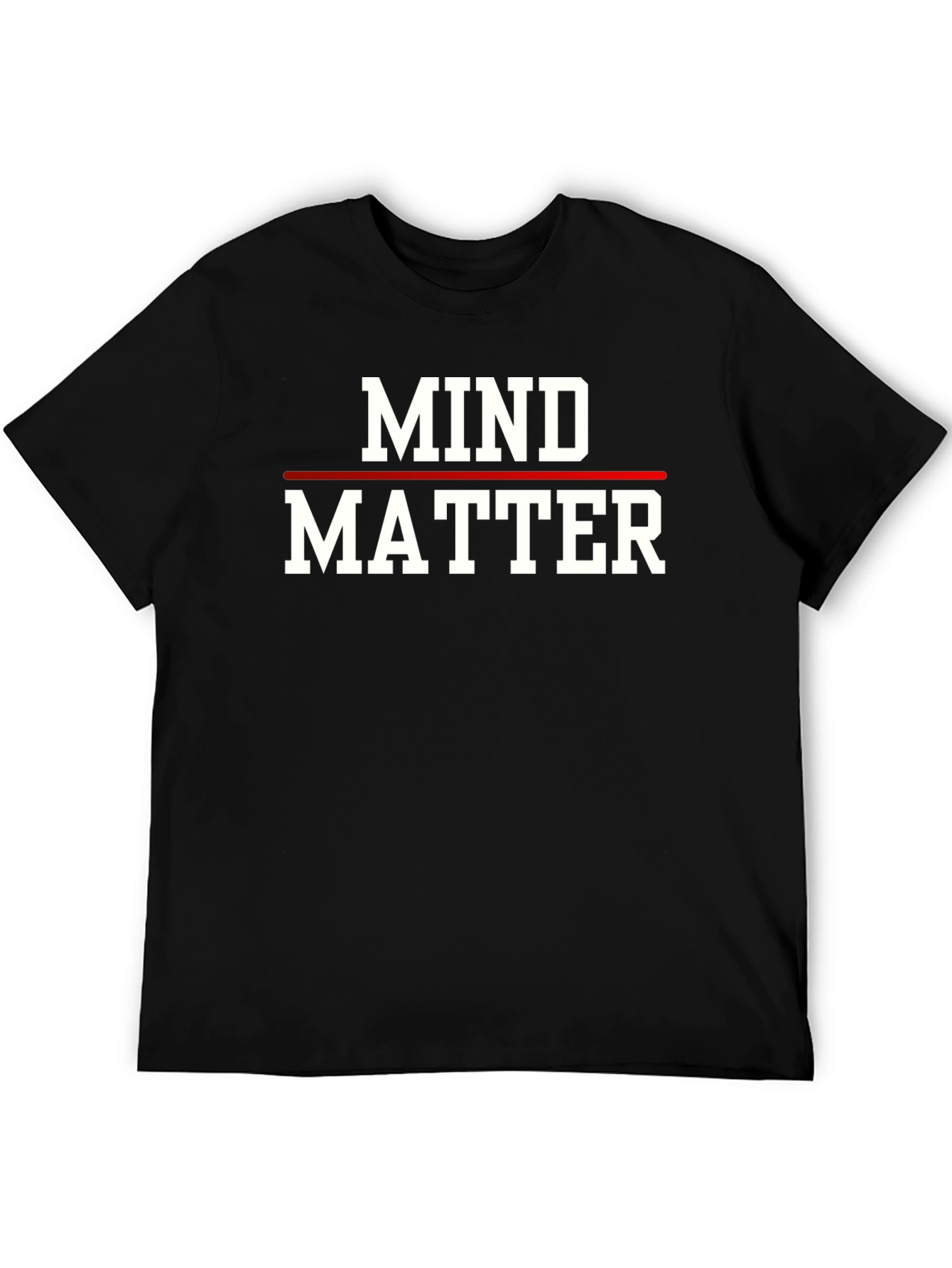 Black Mind Over Matter Graphic Tee - Unisex Black T-Shirt view 5