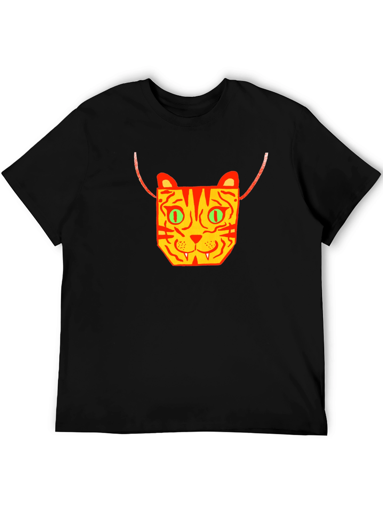Black Graphic Cat T-Shirt - Cool & Unique Design view 5