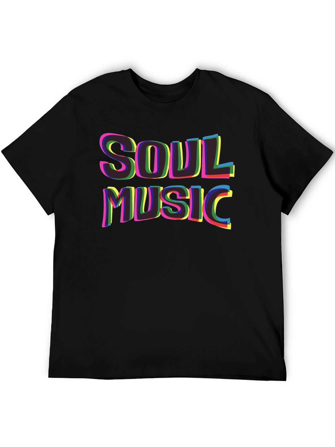 Black Soul Music Graphic T-Shirt - Retro Style view 5
