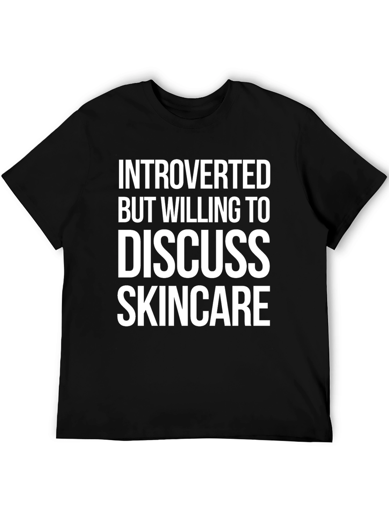 Introverted Skincare T-Shirt - Black Cotton Tee - 5