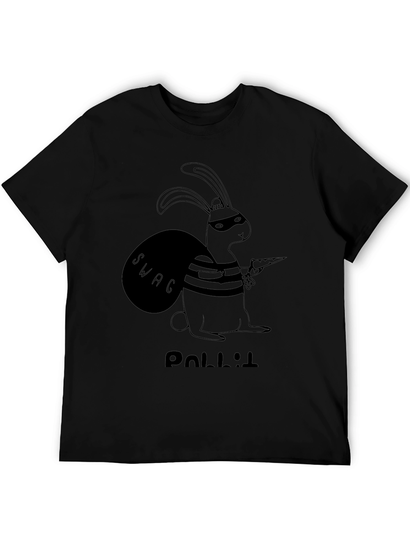 Black Rabbit Thief Black T-Shirt view 5