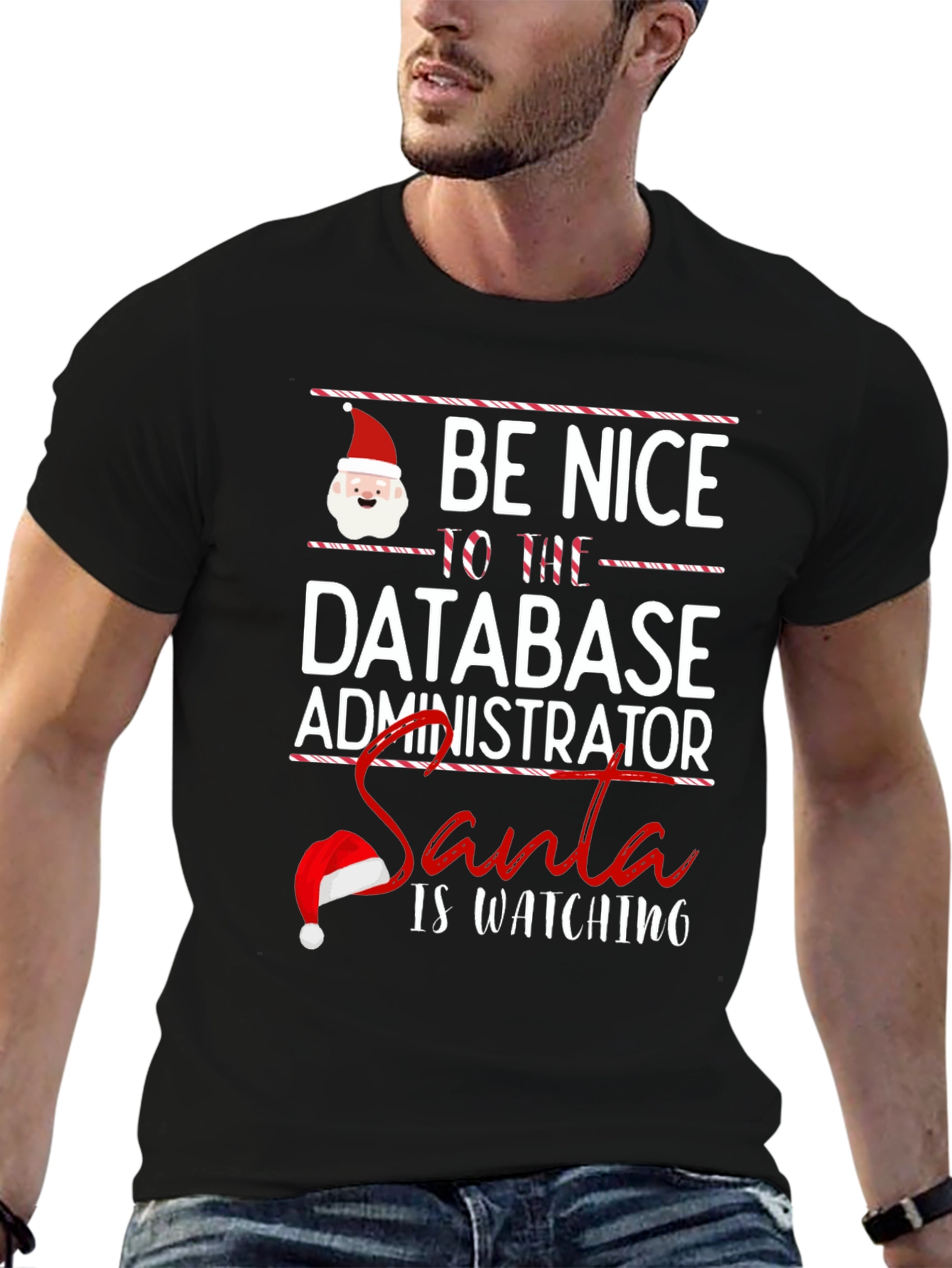 Black Be Nice to the Database Administrator T-Shirt view 6