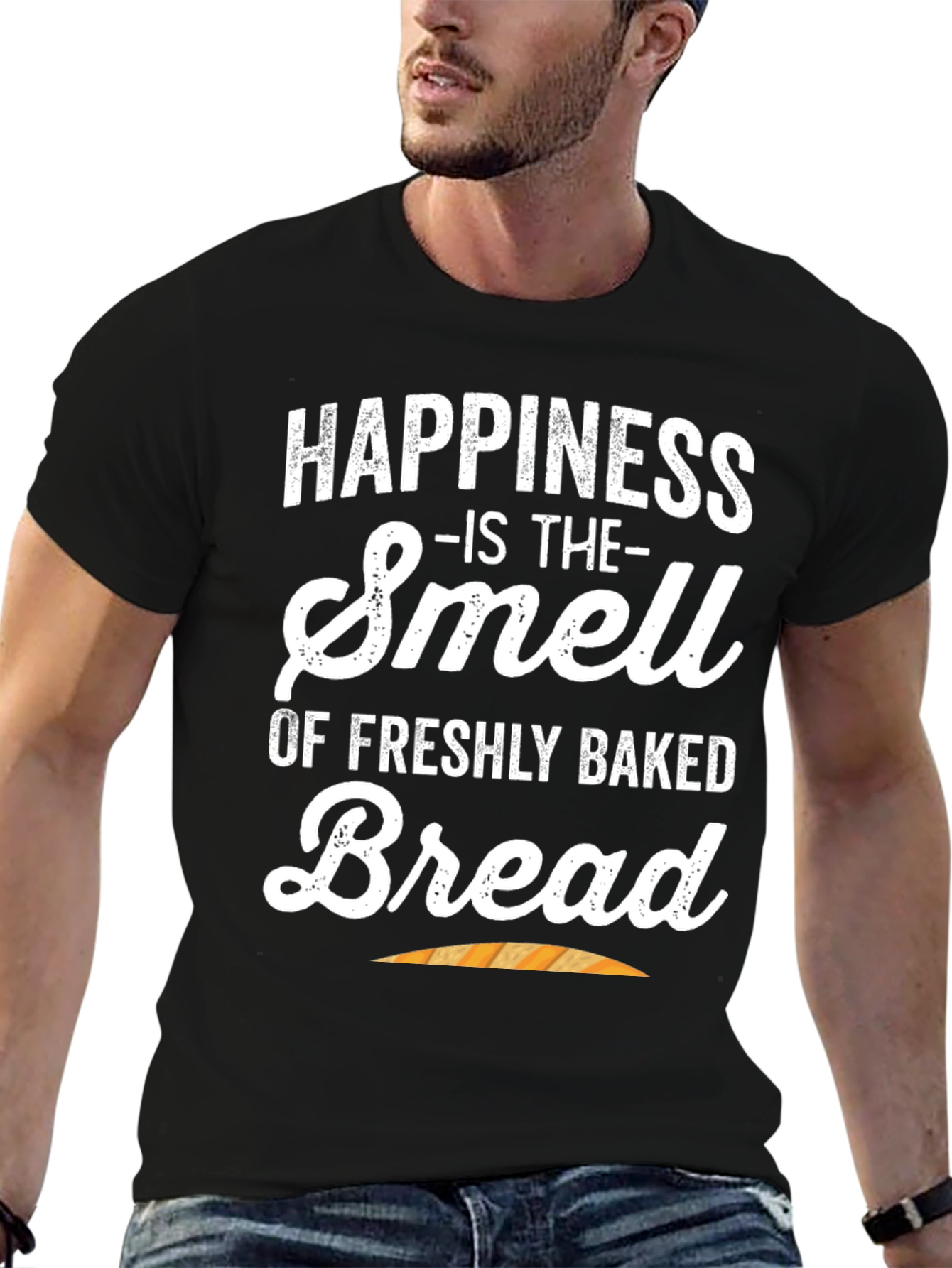 Black Happiness is Freshly Baked Bread T-Shirt view 6