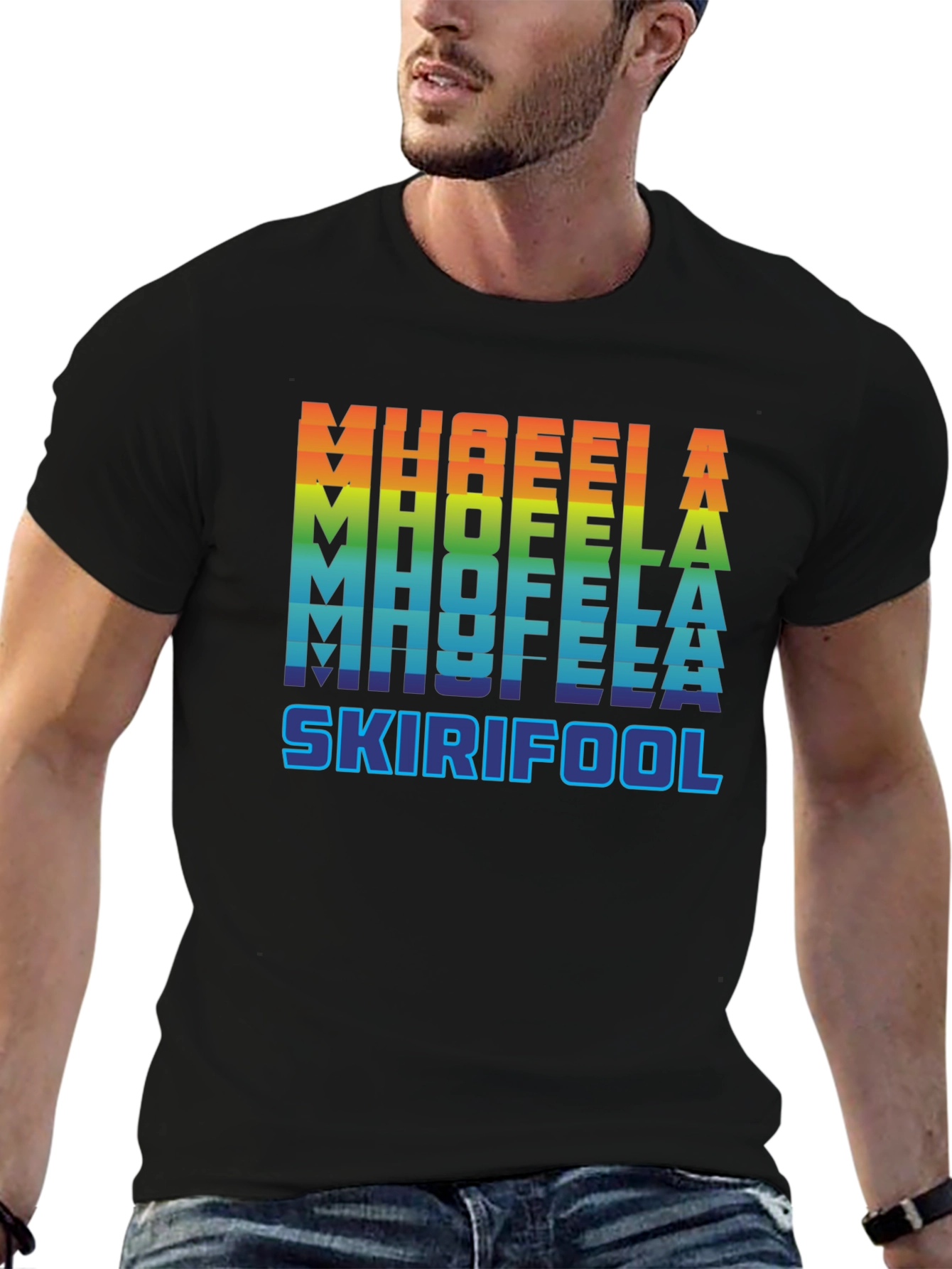 Black MH8FEELA Skirifool Pride T-Shirt view 6
