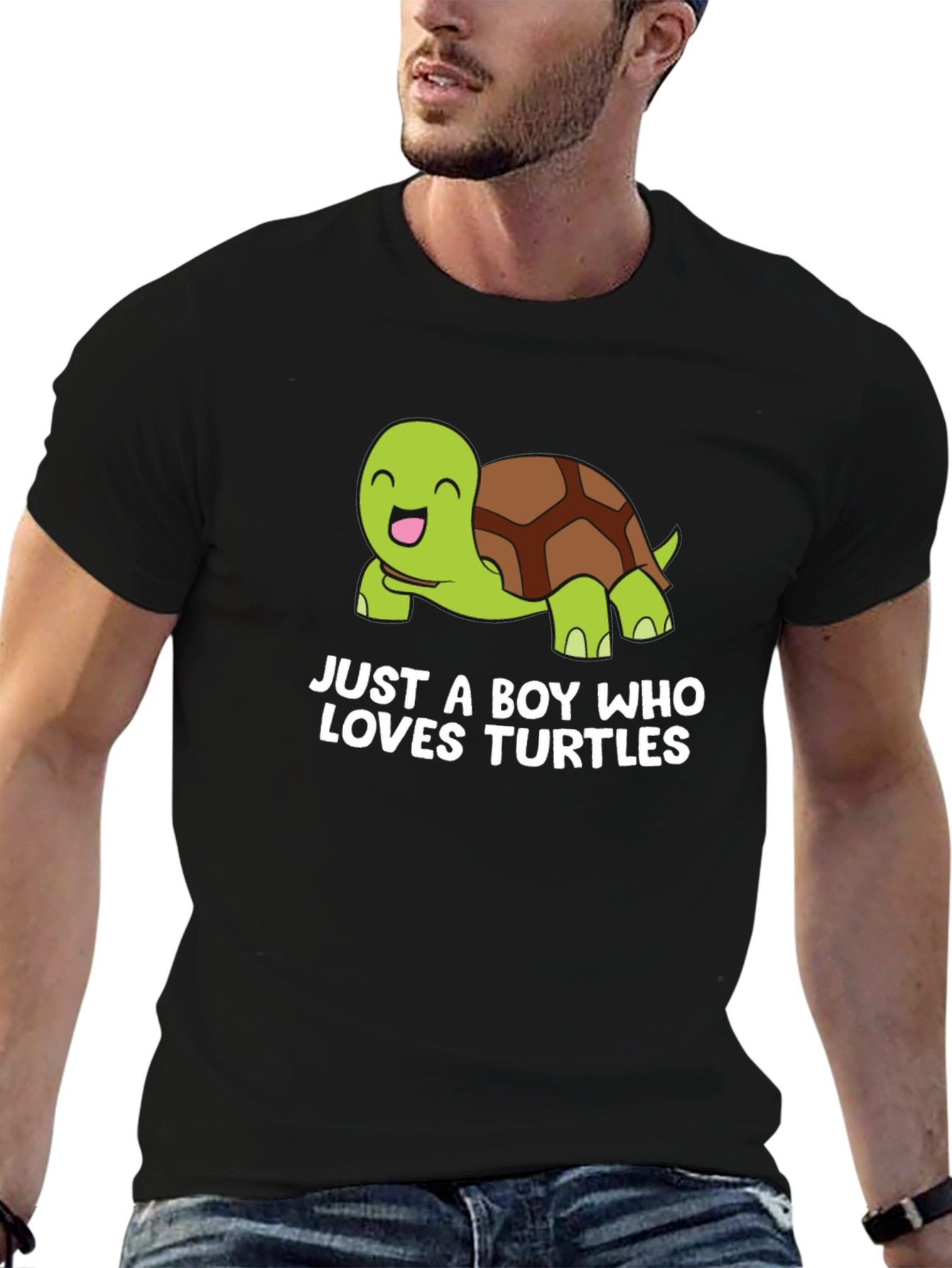 Black Boy's Turtle Lover Graphic T-Shirt view 6