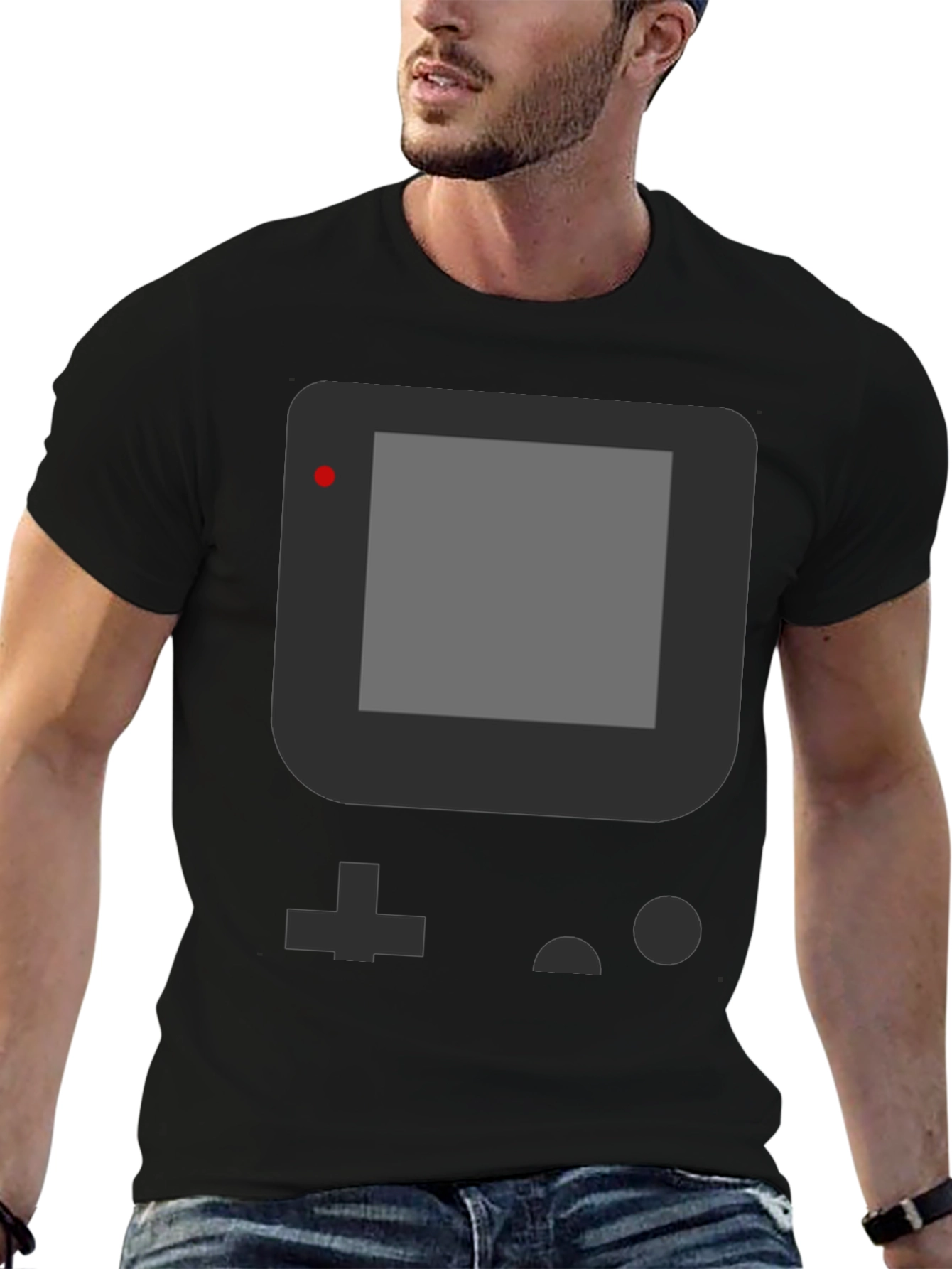 Black Retro Game Console T-Shirt - Black Gaming Tee view 6