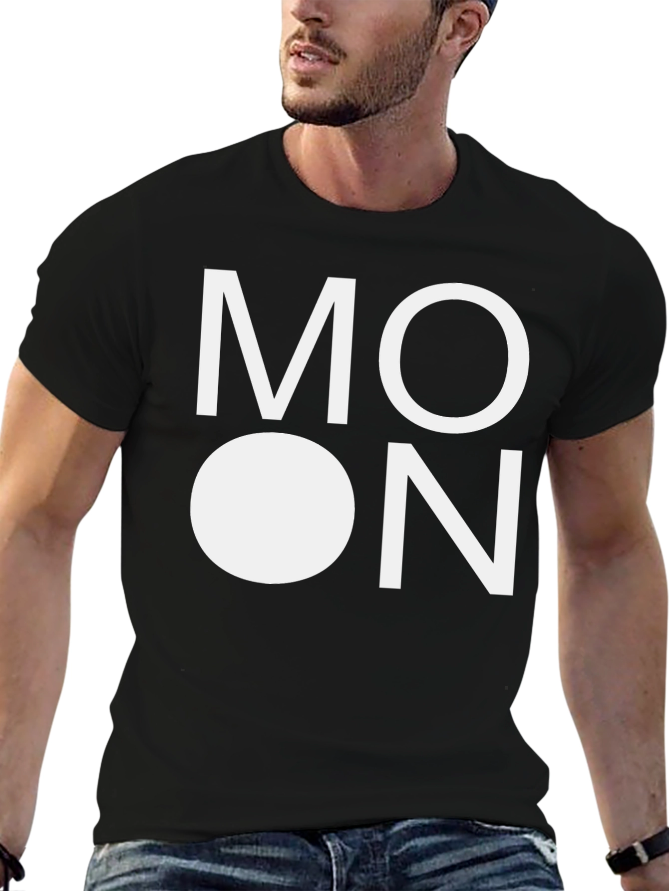 Black Moon Graphic Black T-Shirt view 6