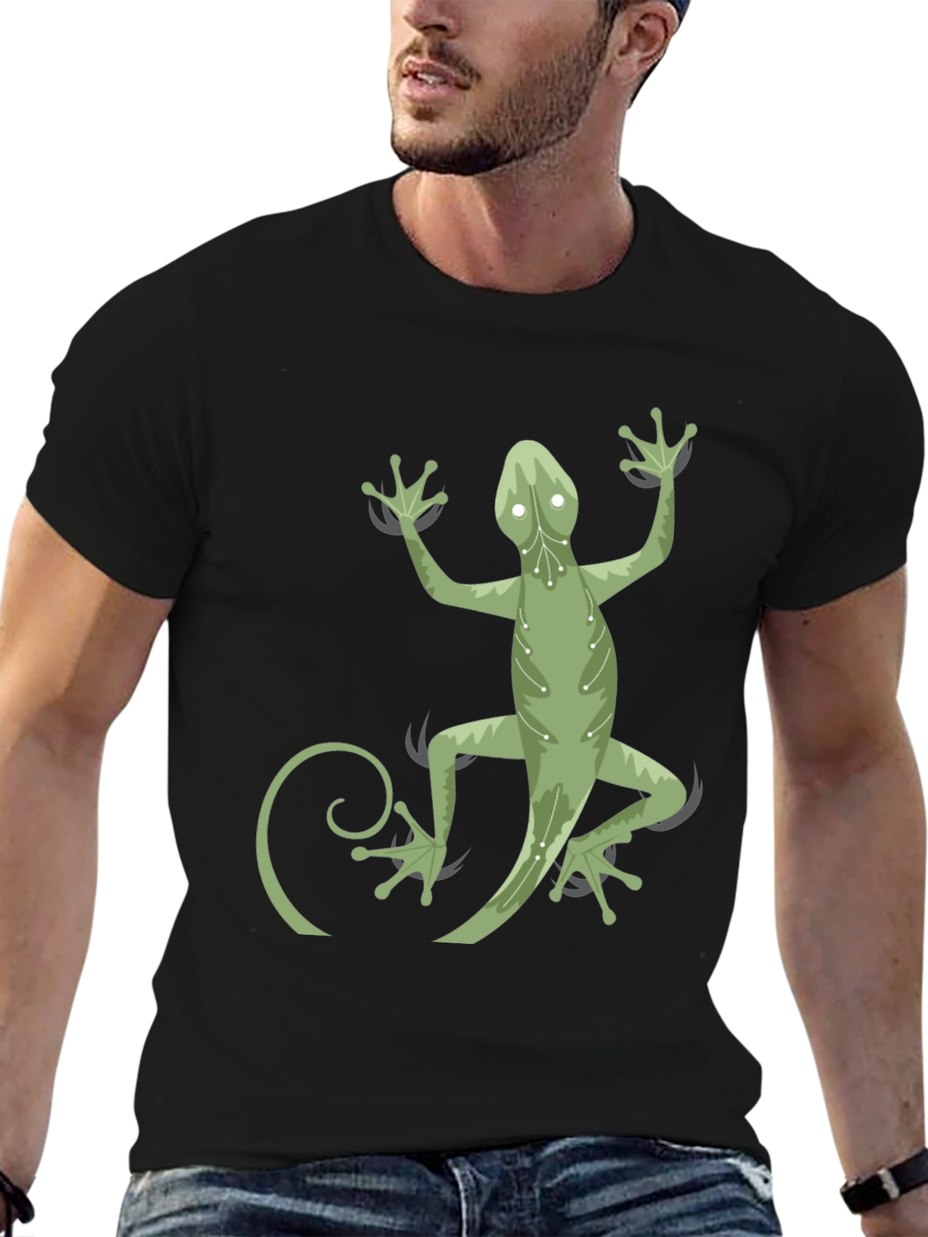 Black Gecko Circuitry Graphic Tee - Cool Casual Wear view 6