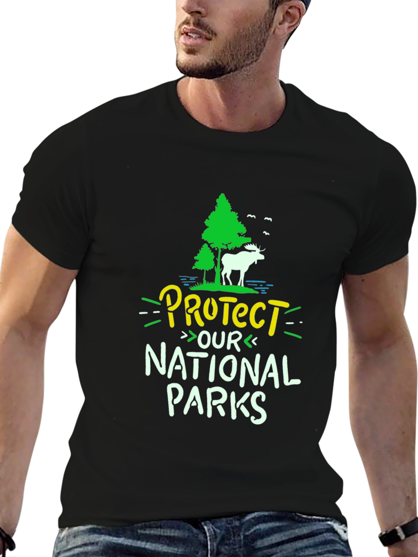 Black Protect Our National Parks Graphic Tee view 6
