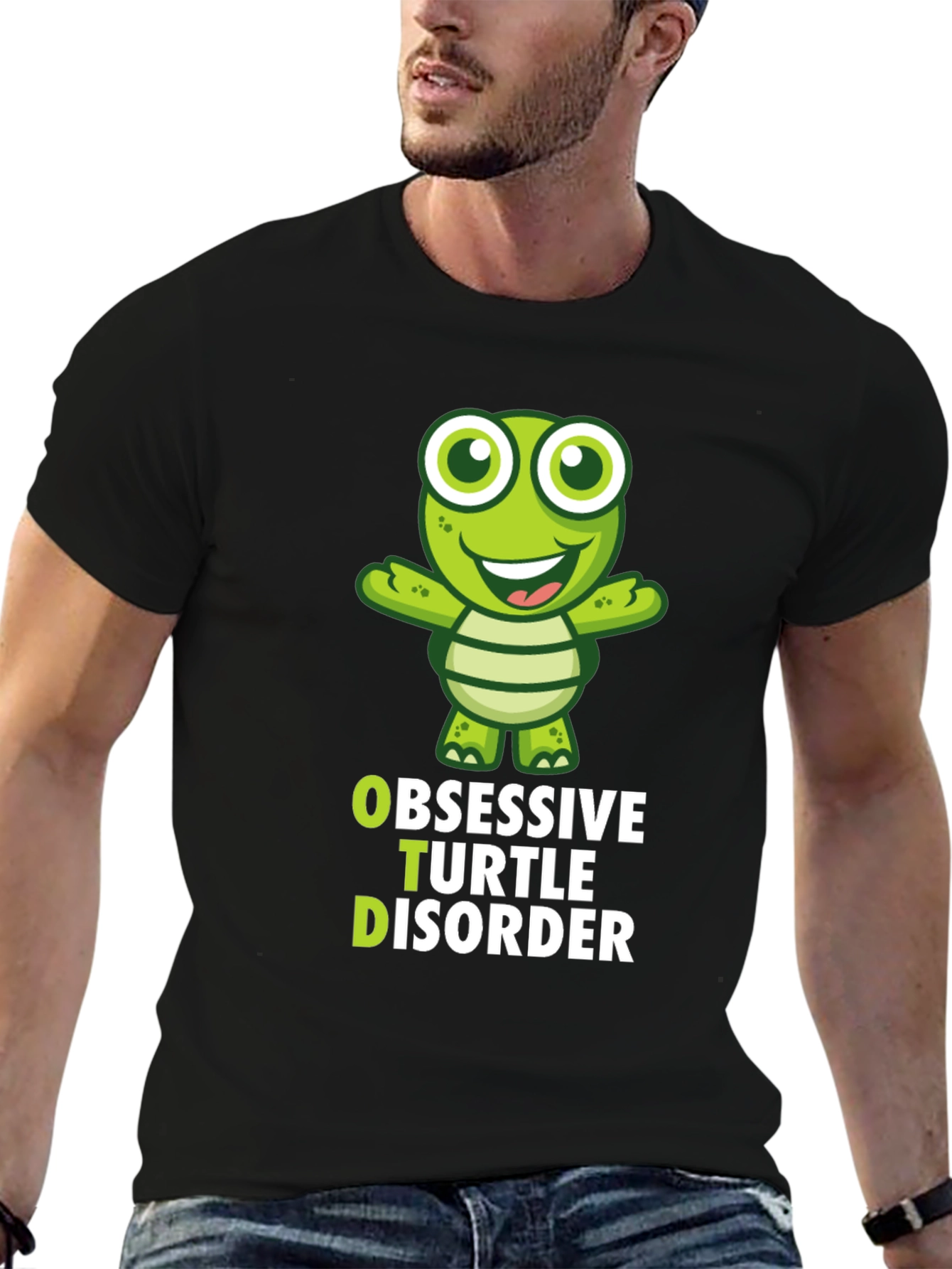 Black Obsessive Turtle Disorder T-Shirt Funny Turtle Lover Gift view 6