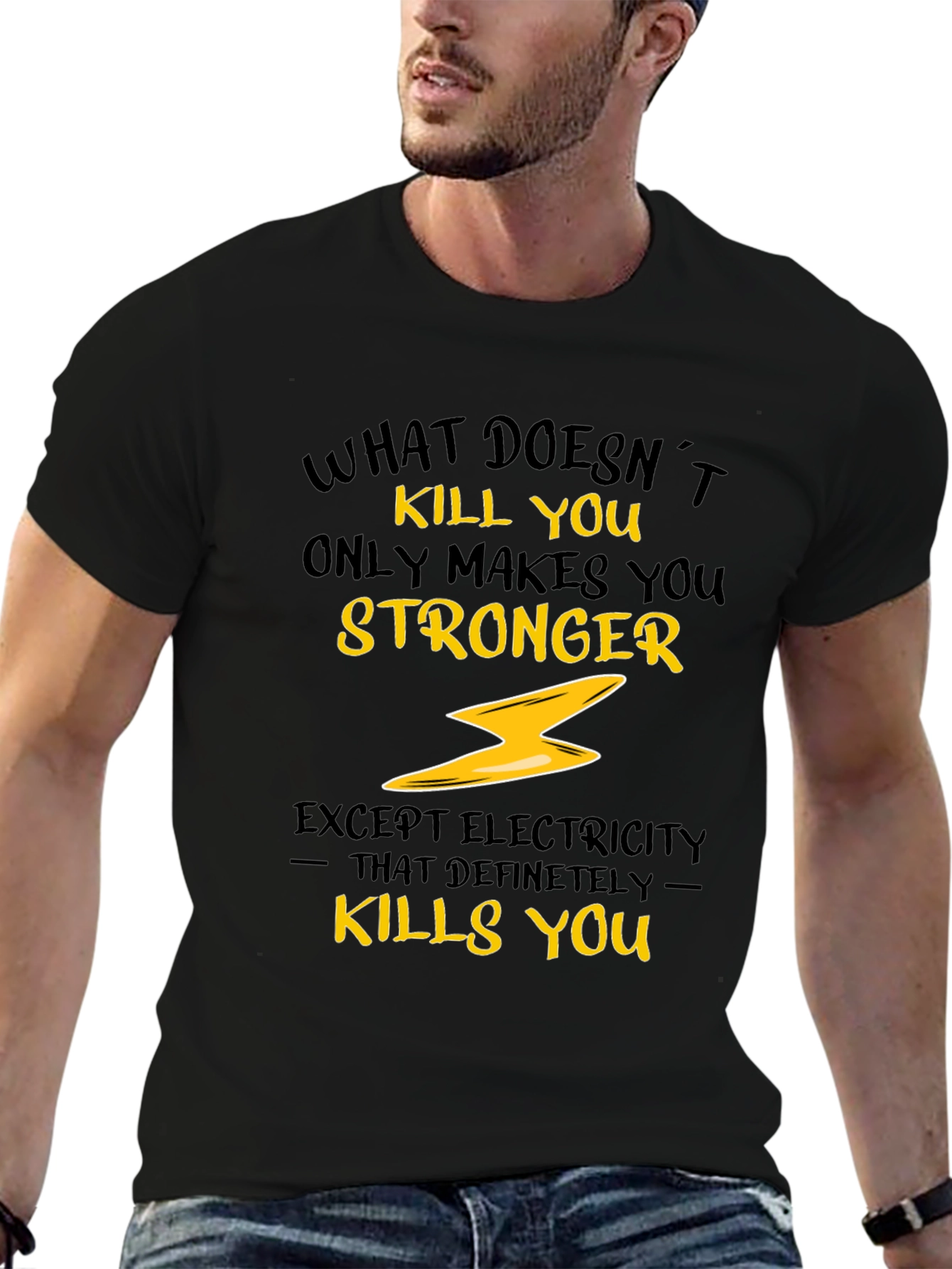 Black What Doesn't Kill You T-Shirt view 6