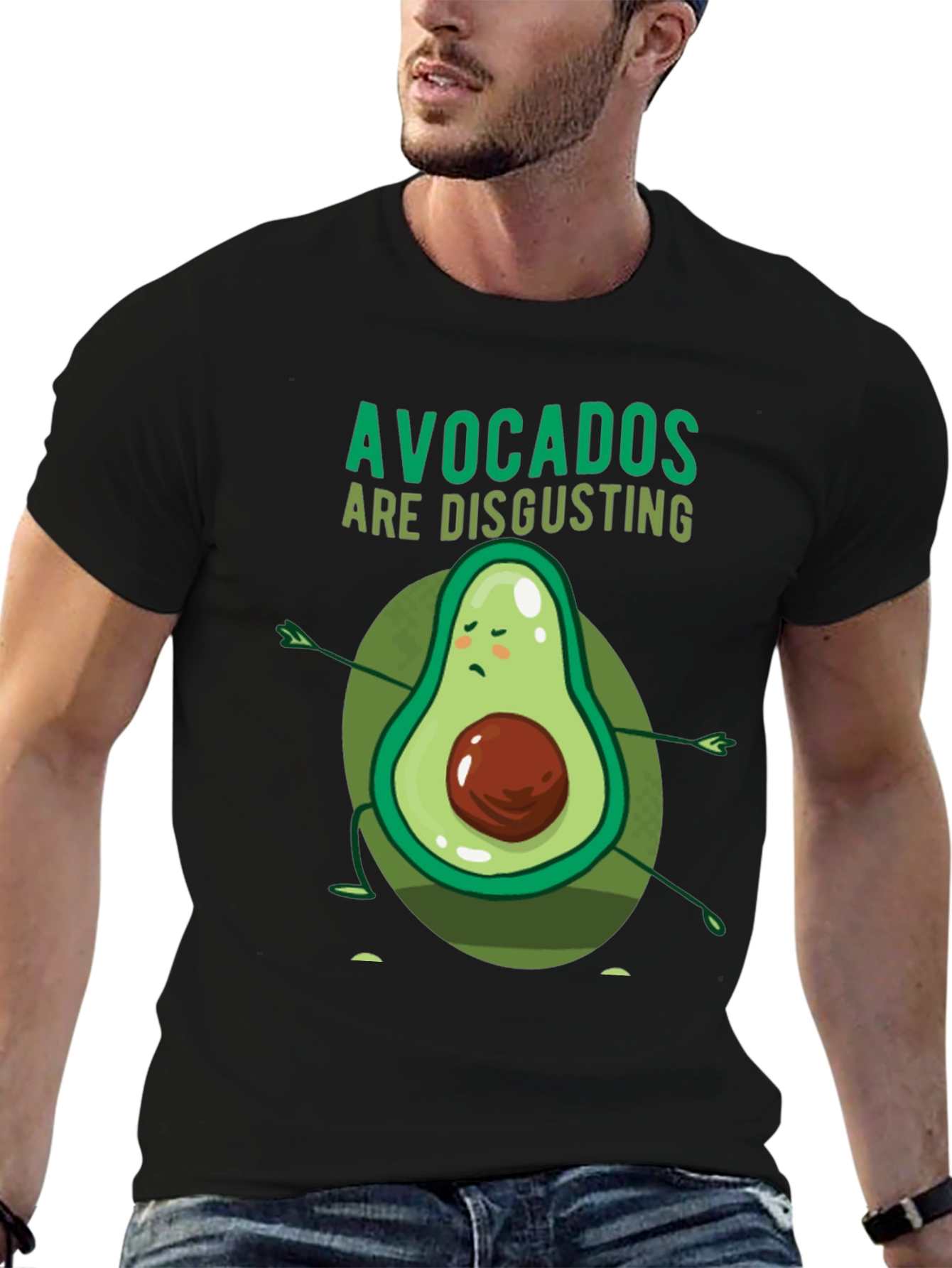 Black Avocados Are Disgusting Funny T-Shirt view 6