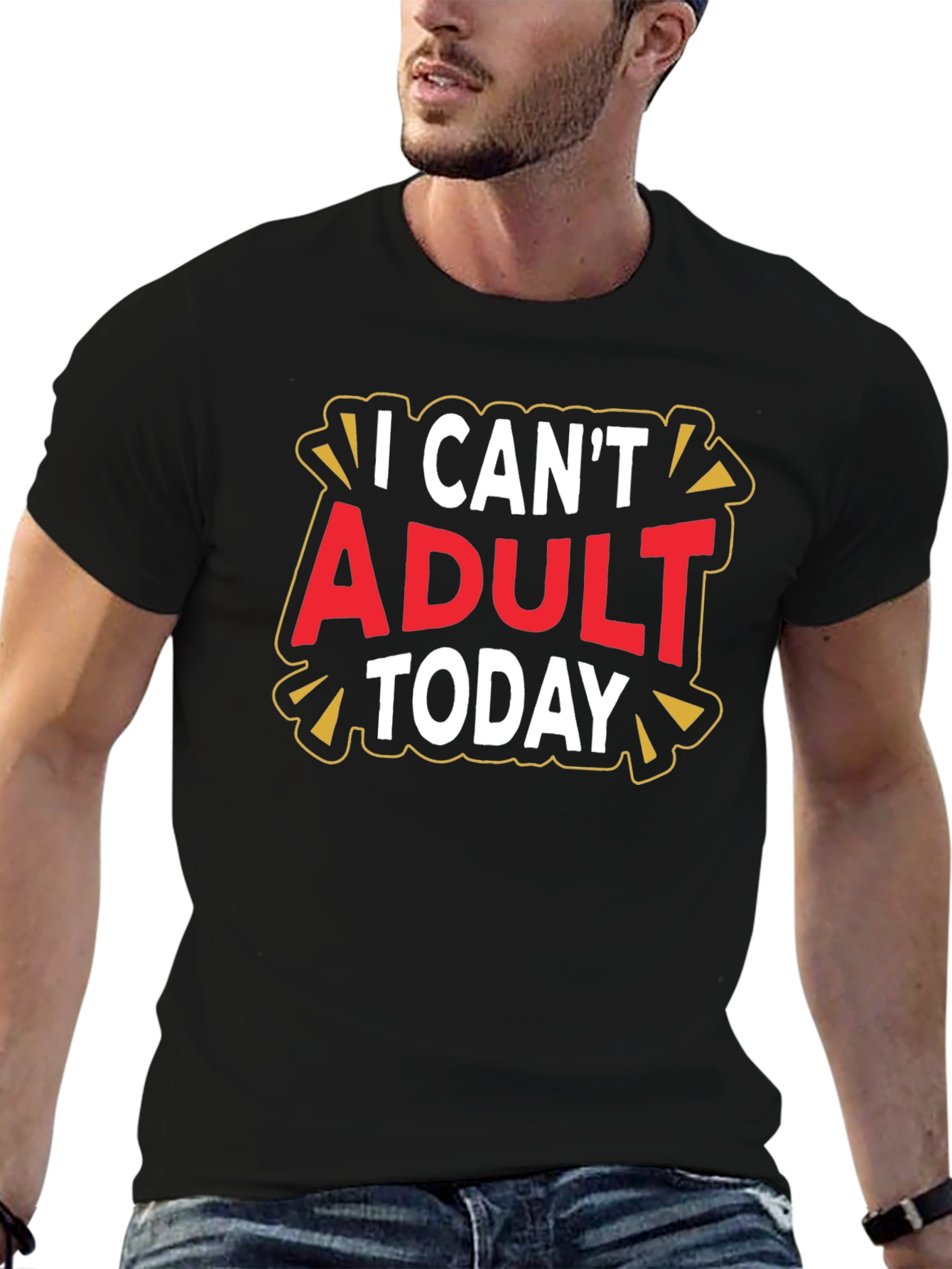 Black I Can't Adult Today Graphic Tee view 6