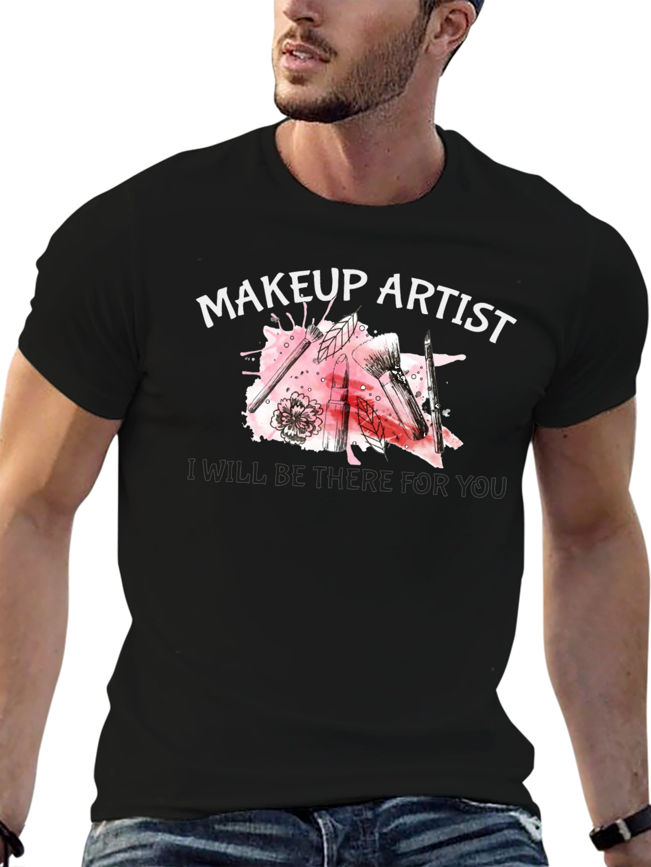 Black Makeup Artist Tee - Beauty Lover's T-Shirt view 6