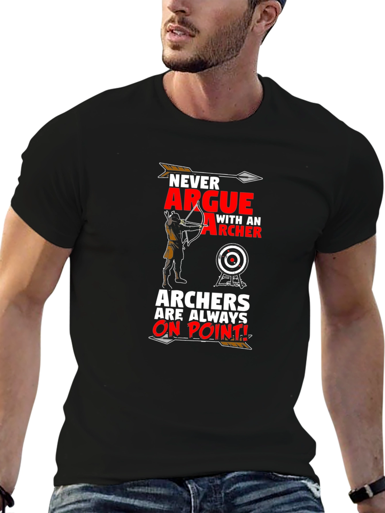 Black Archers Always On Point T-Shirt - Black view 6