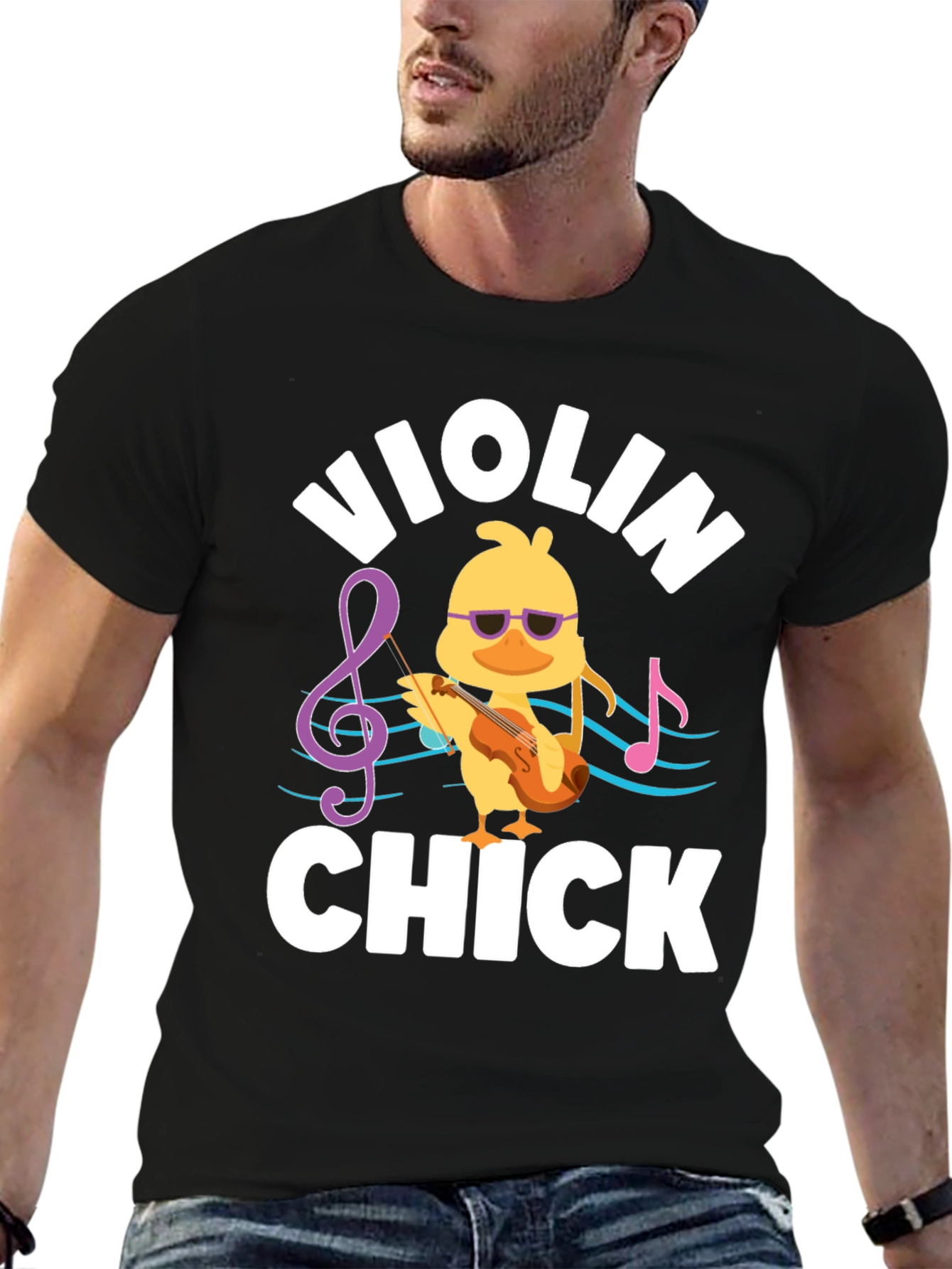 Black Violin Chick Graphic T-Shirt view 6