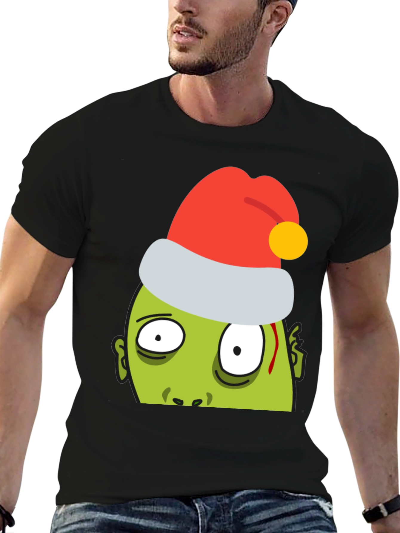 Black Christmas Zombie Graphic Tee view 6