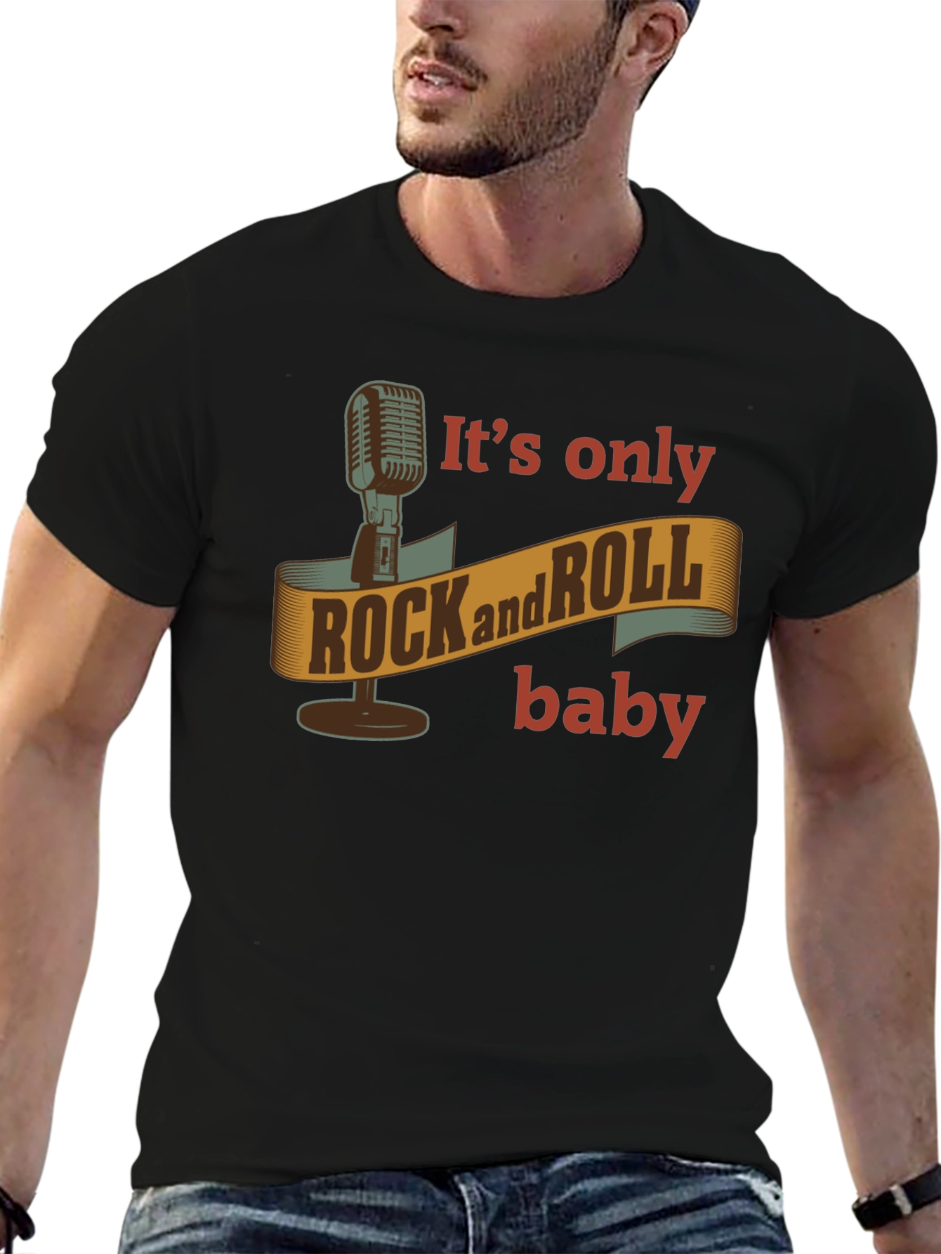 Black Rock and Roll Baby Graphic Tee view 6
