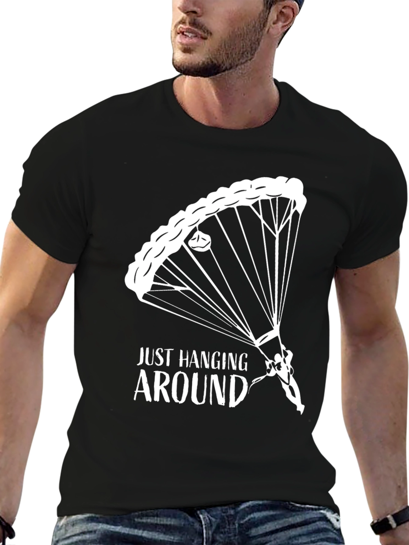 Black Just Hanging Around T-Shirt view 6