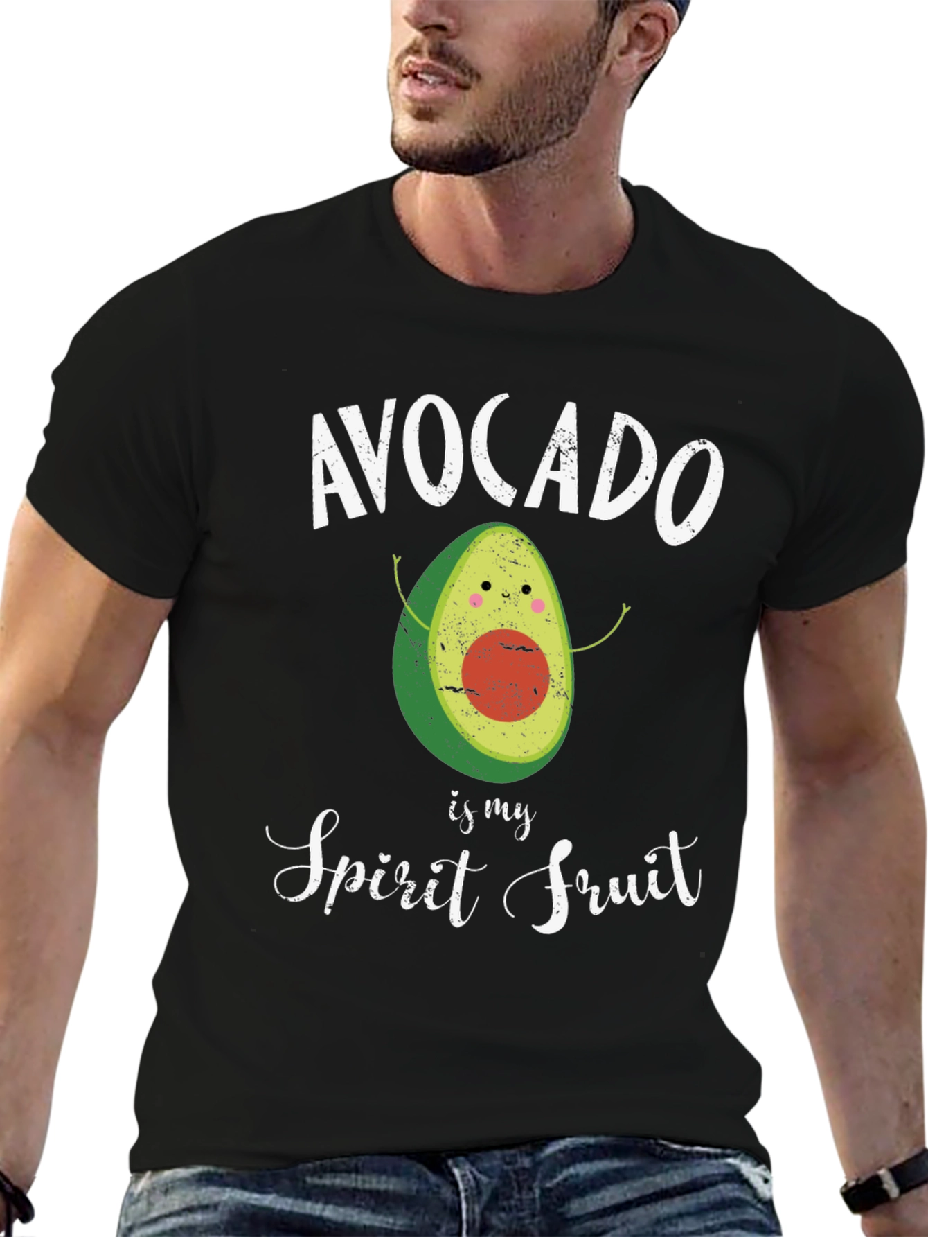Black Avocado Spirit Fruit Graphic T-Shirt view 6