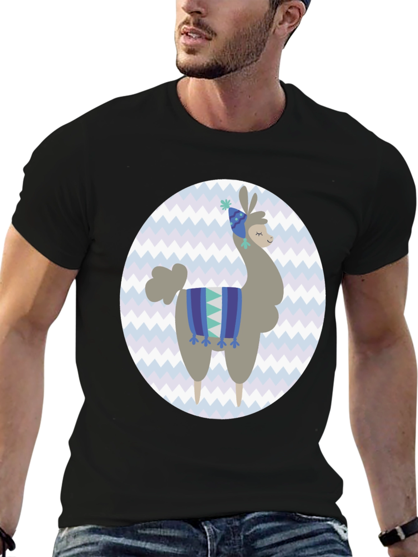 Black Llama Graphic Tee - Fun & Unique Style view 6