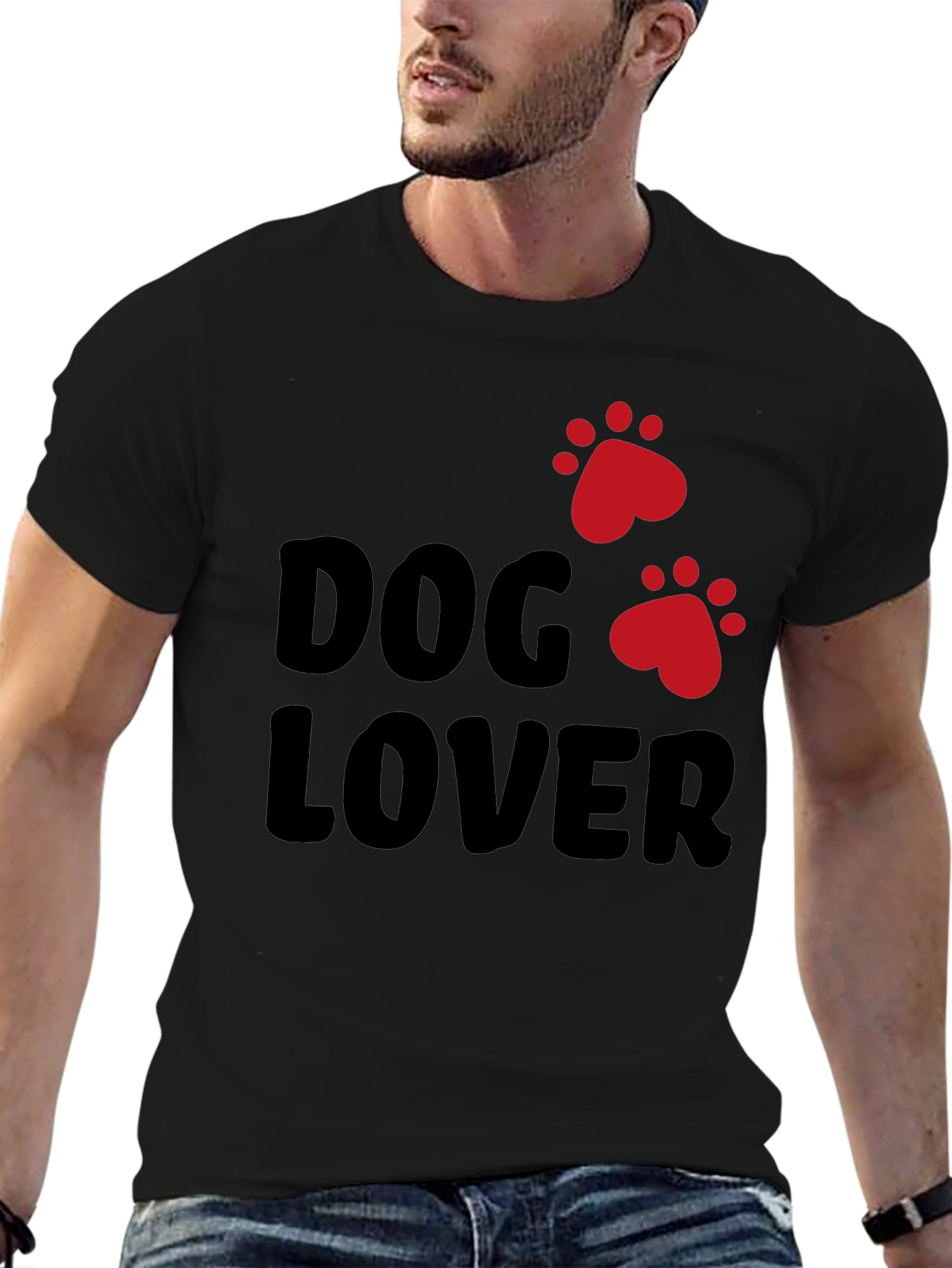 Black Dog Lover Graphic Tee - Casual Wear view 6