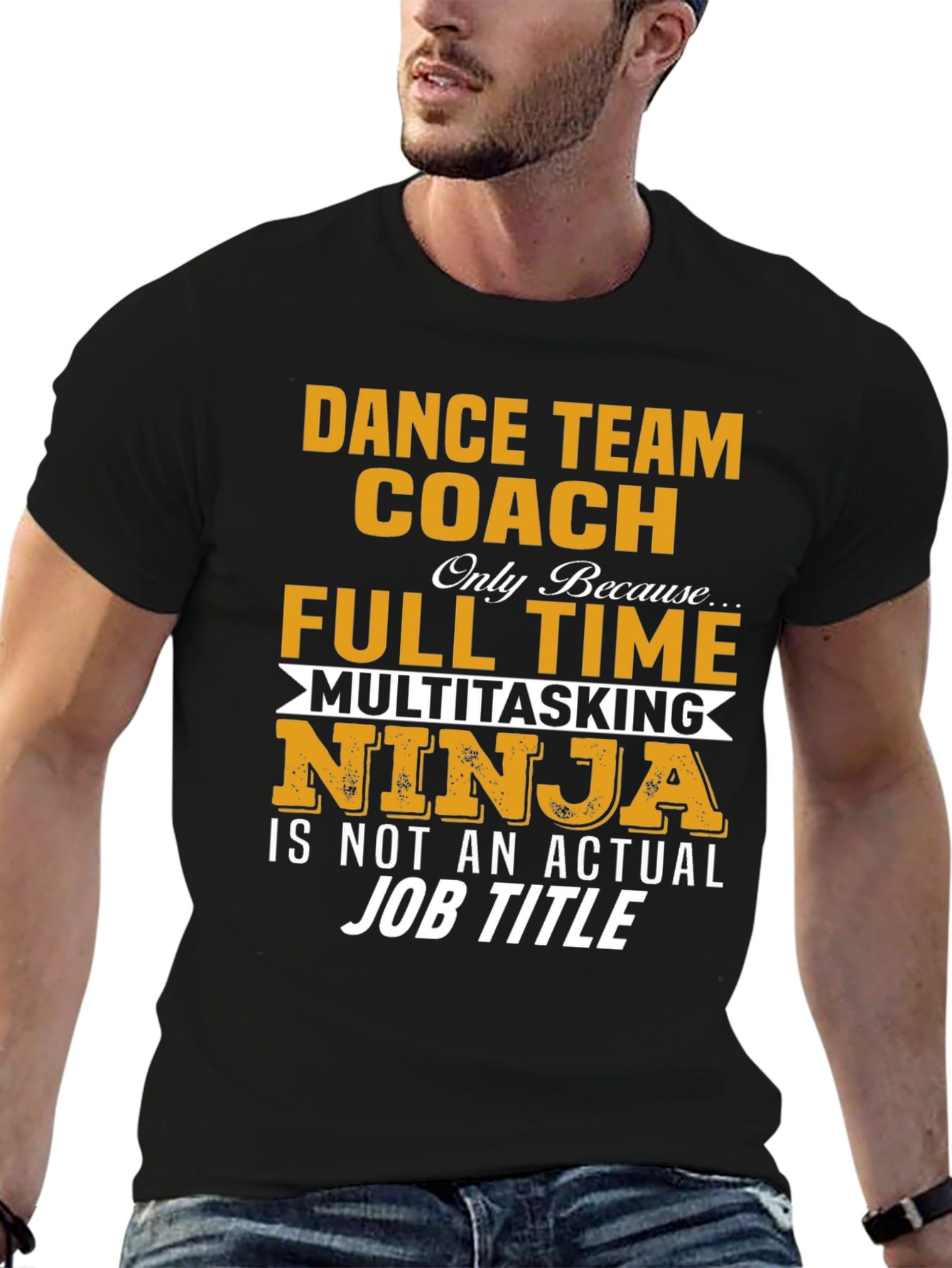 Black Dance Team Coach Novelty T-Shirt view 6
