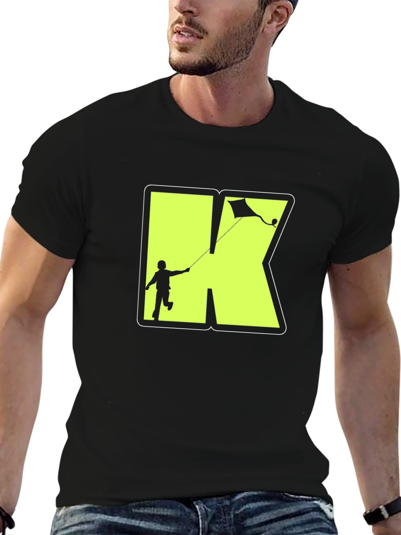 Black Kite Kid Tee: Stylish Cotton Graphic T-Shirt view 6