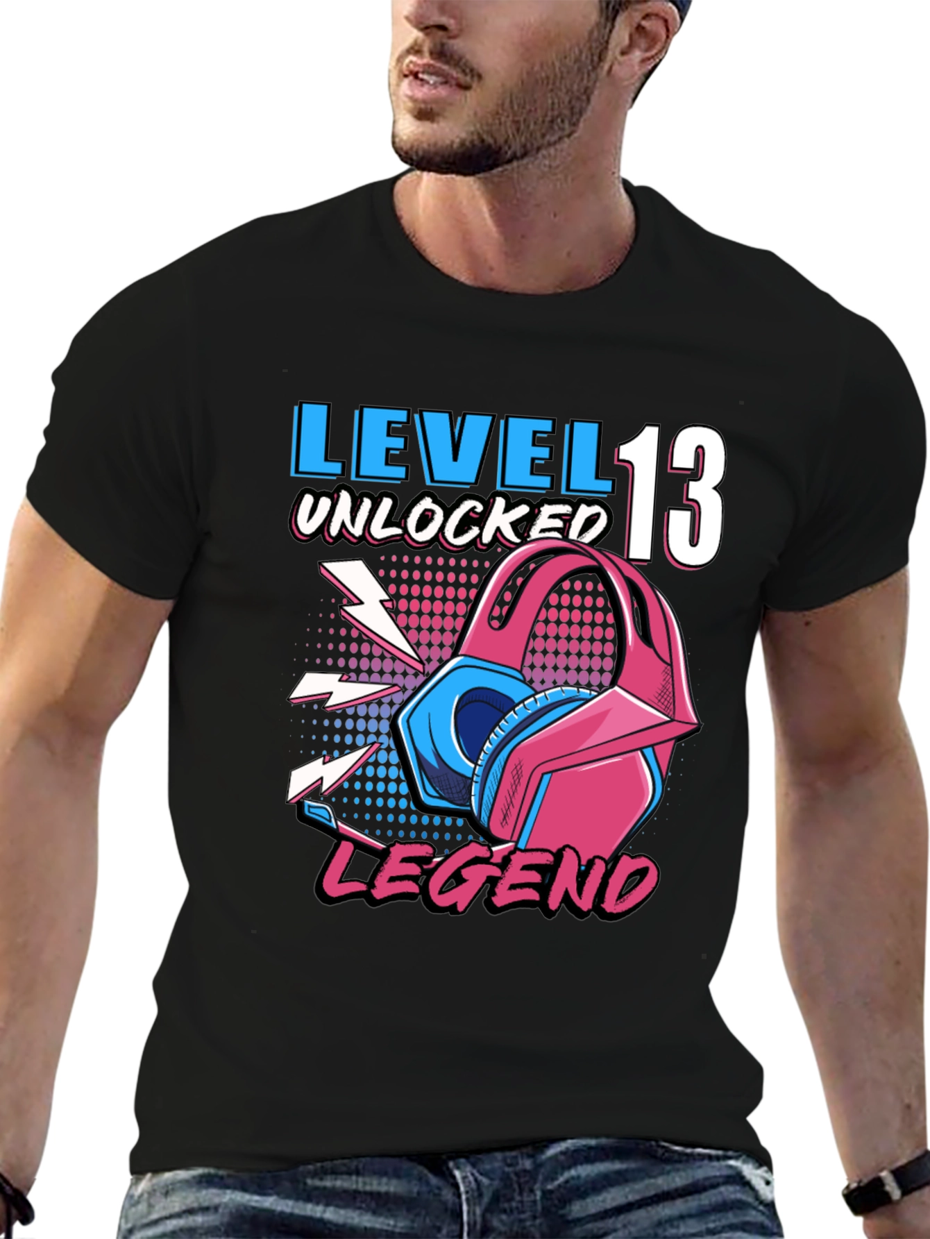 Black Level 13 Unlocked Legend Gamer T-Shirt view 6
