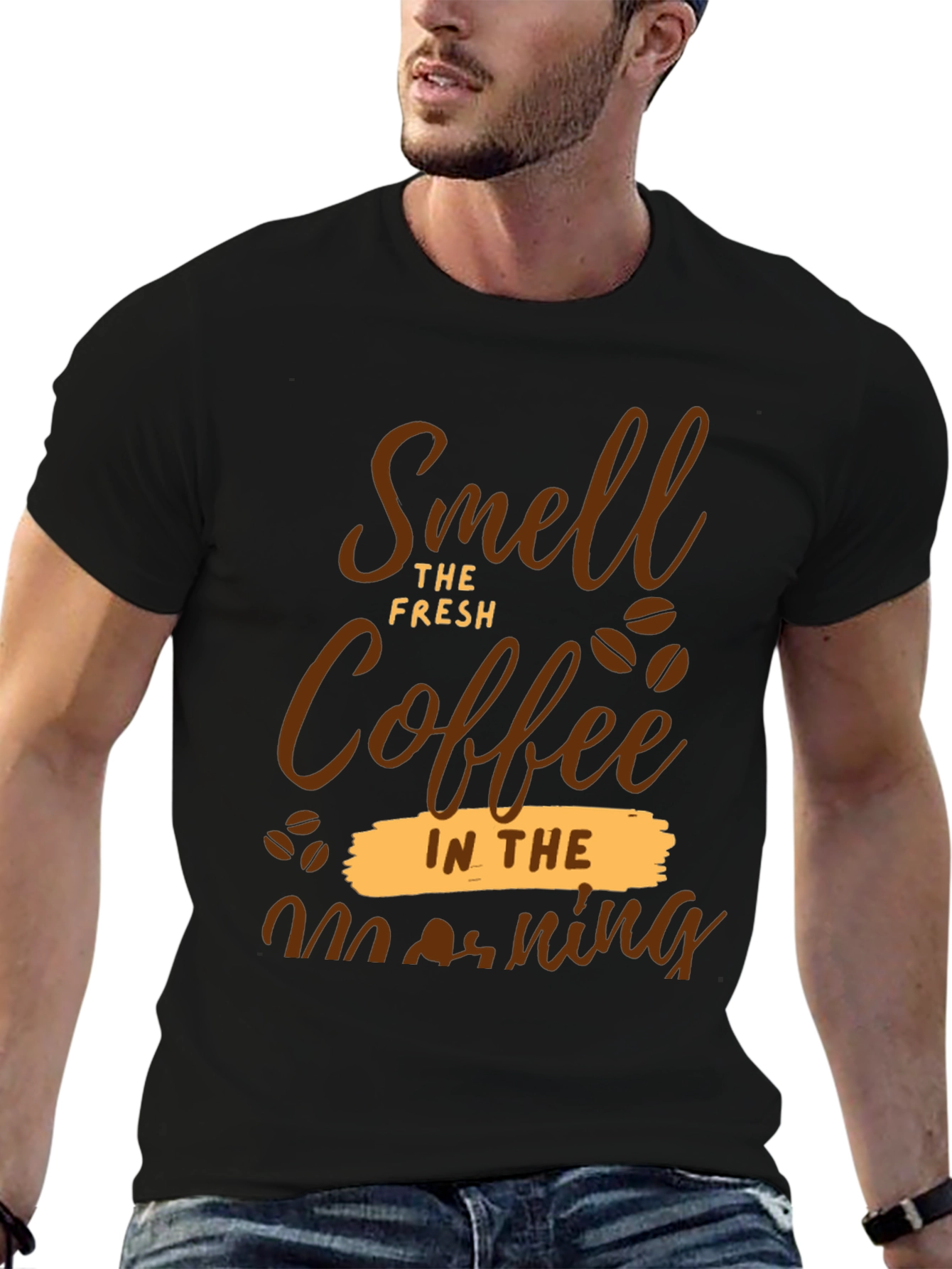 Black Smell The Fresh Coffee T-Shirt view 6