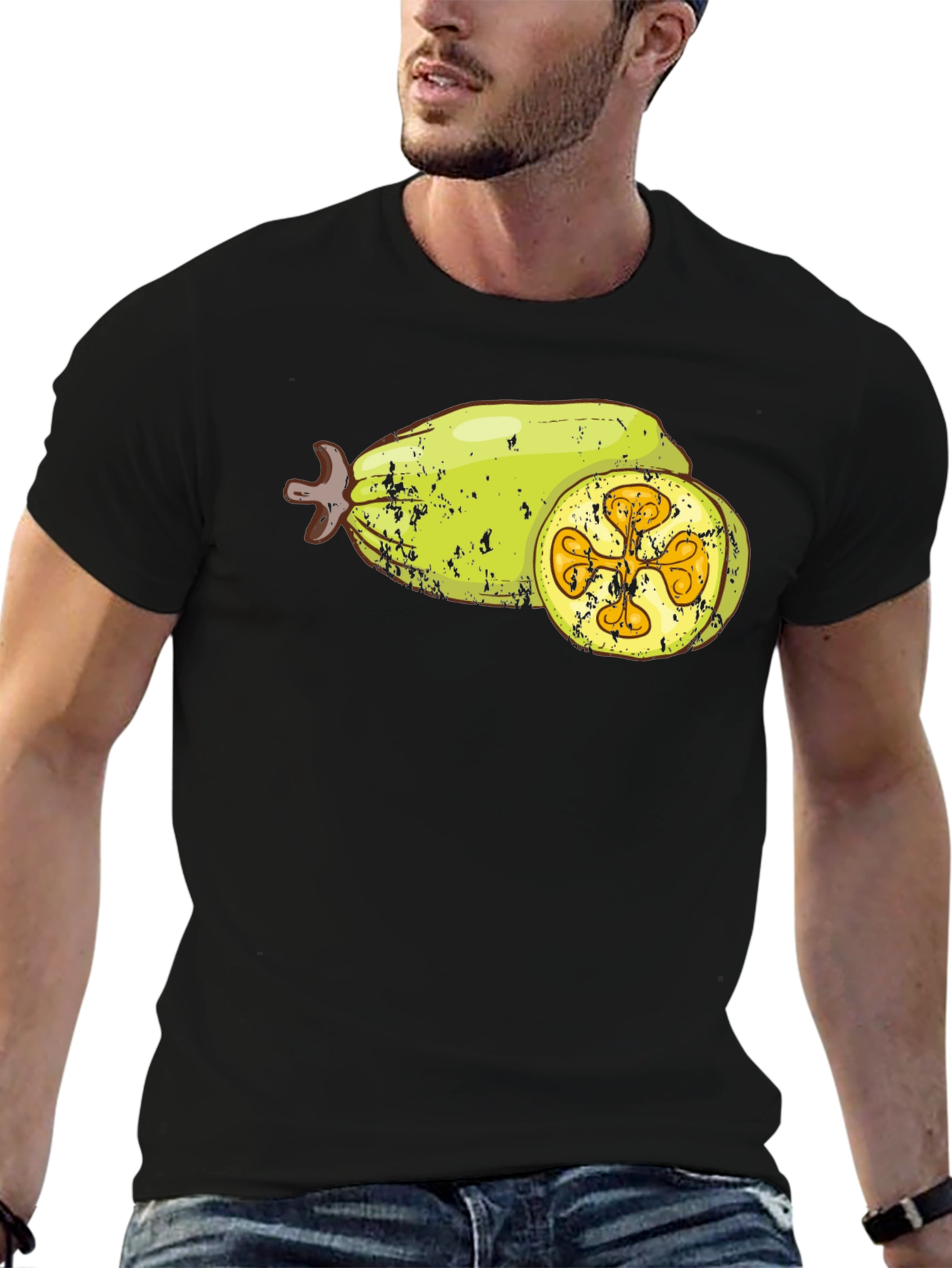 Black Bilimbi Fruit Graphic T-Shirt view 6