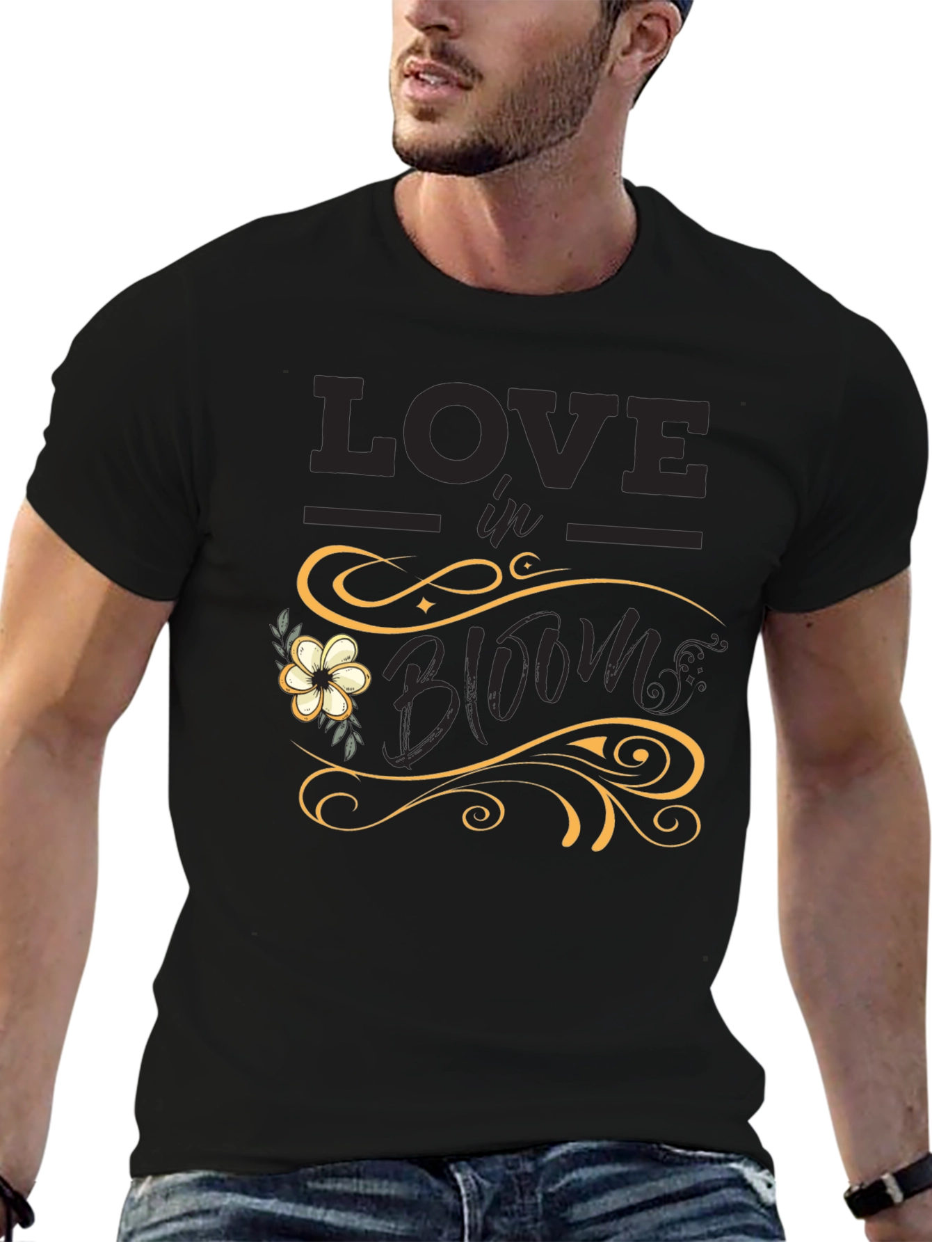 Black Love In Bloom Graphic Tee - Black view 6