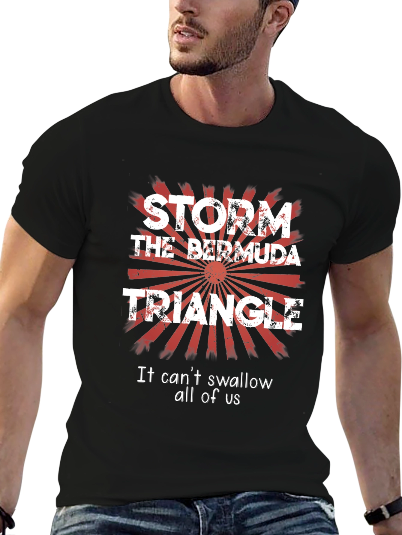 Black Storm the Bermuda Triangle Graphic T-Shirt view 6