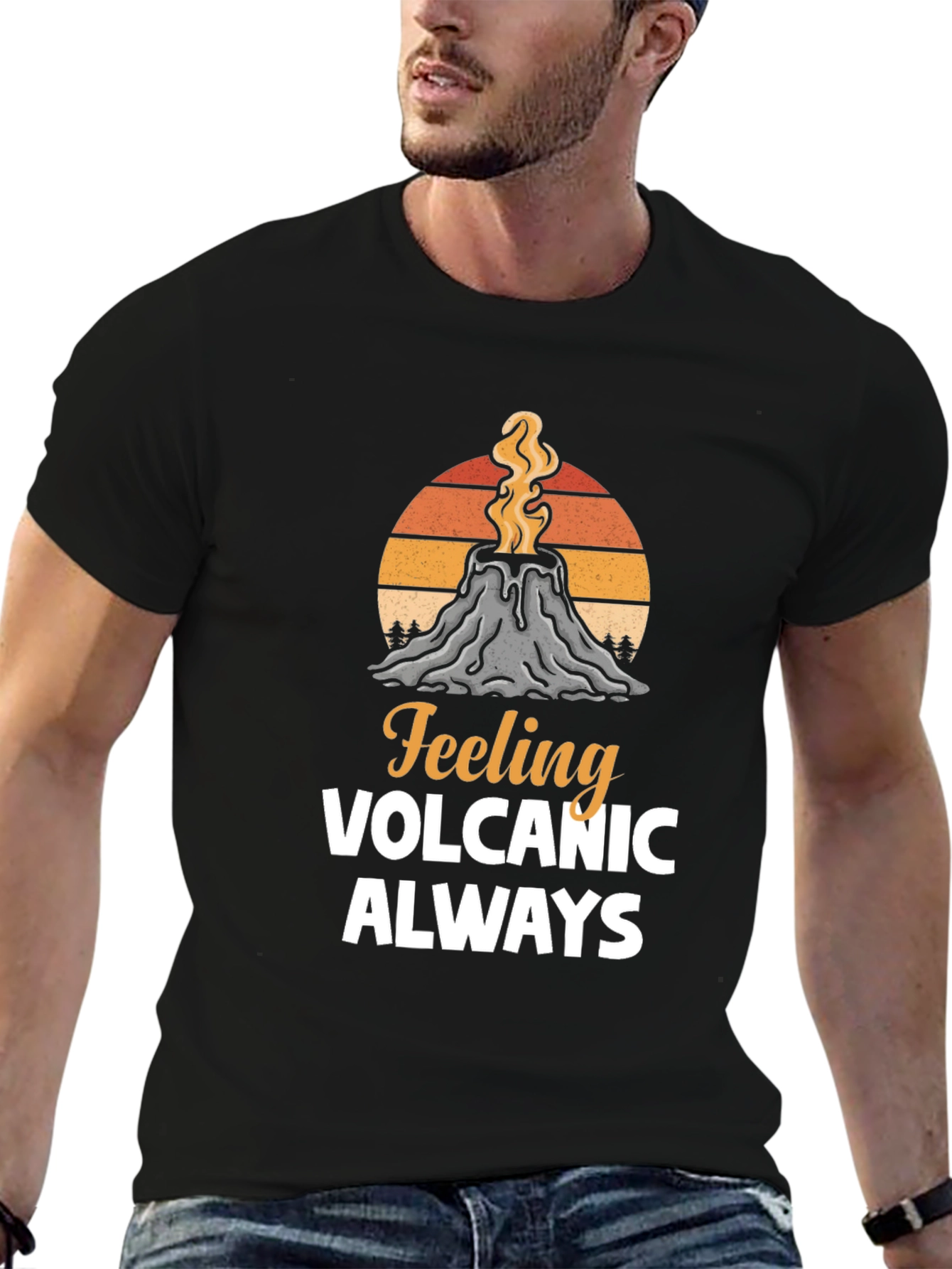 Black Feeling Volcanic Graphic T-Shirt view 6
