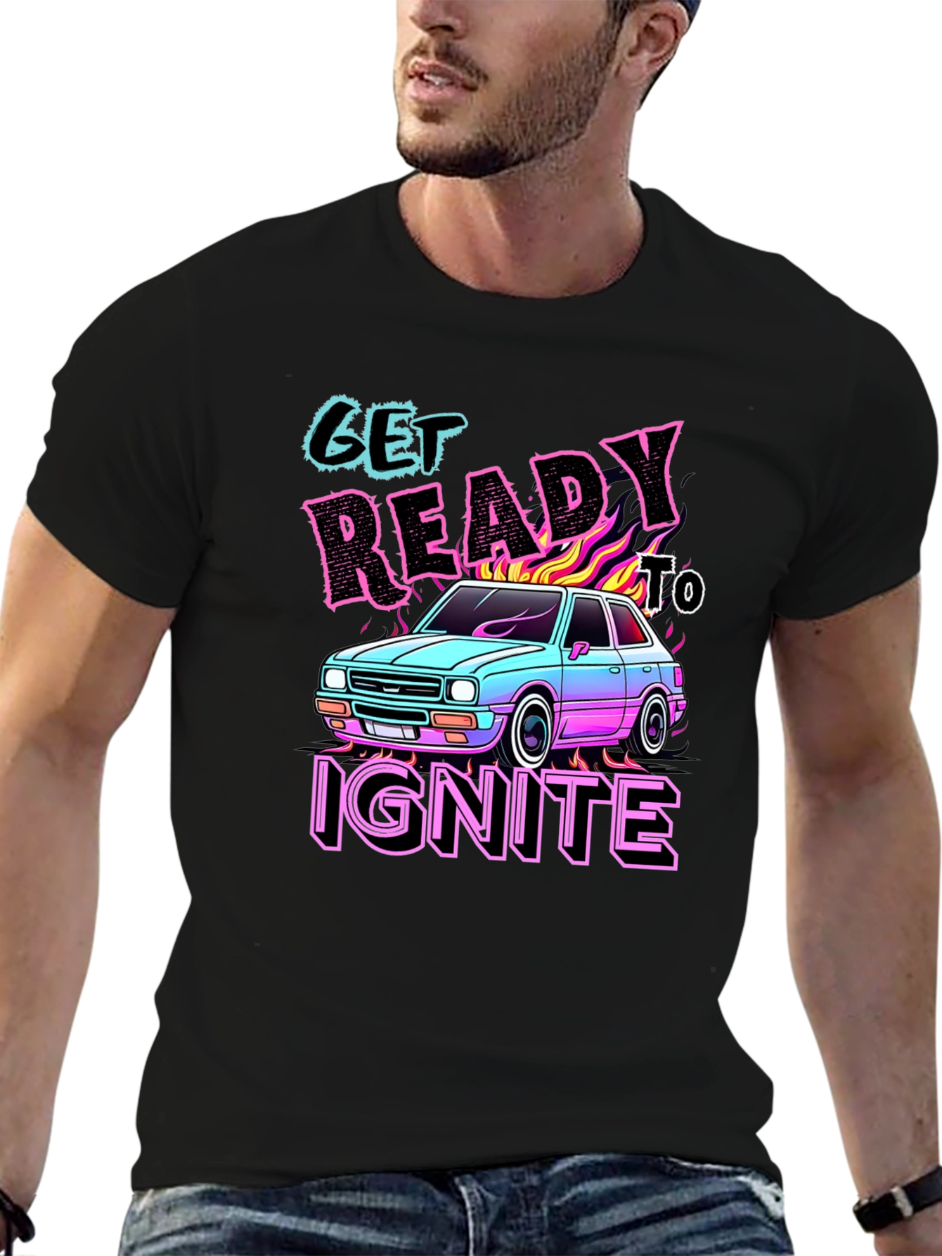 Black Get Ready to Ignite Graphic Tee view 6