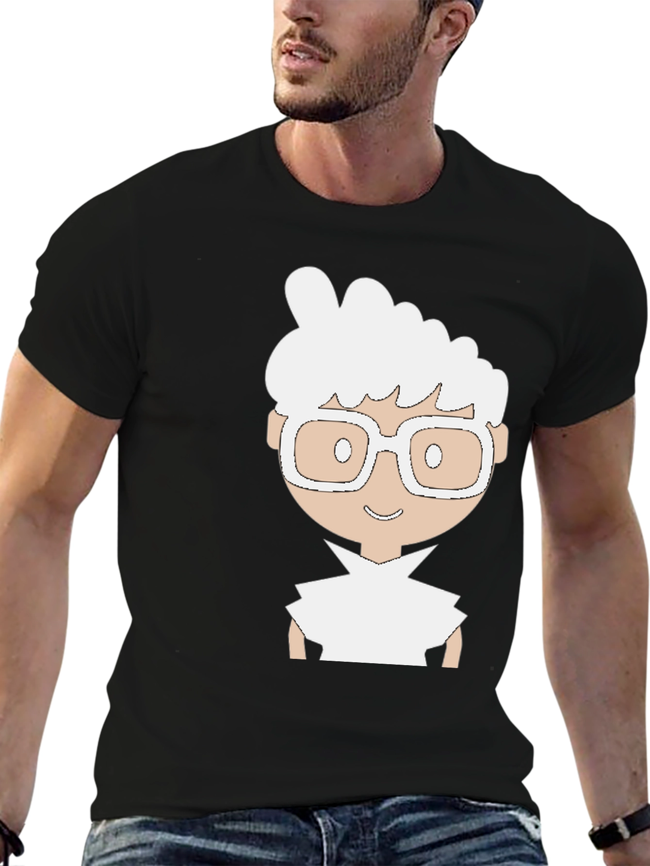 Black Cartoon Character T-Shirt view 6